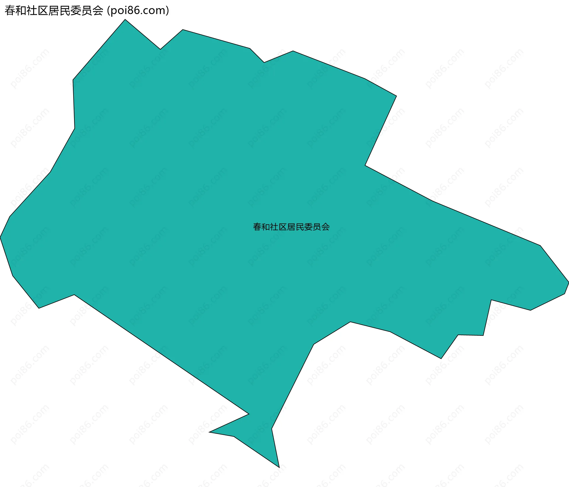 春和社区居民委员会边界地图