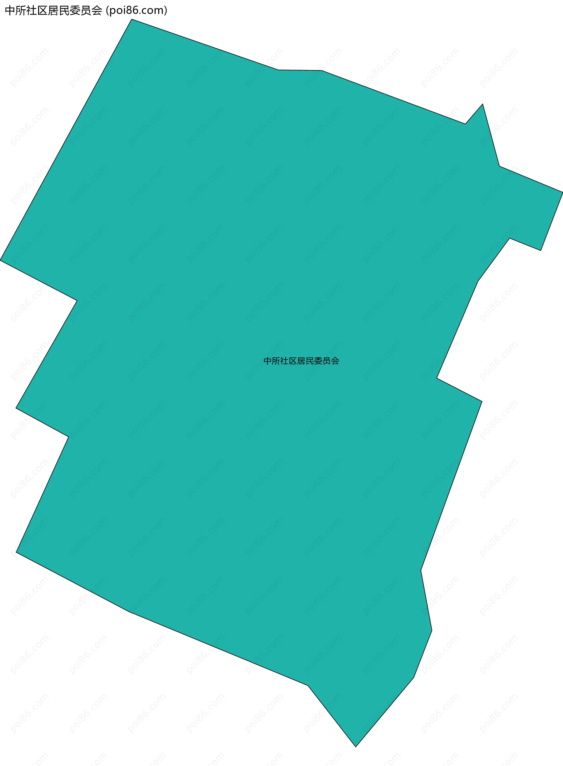 中所社区居民委员会边界地图