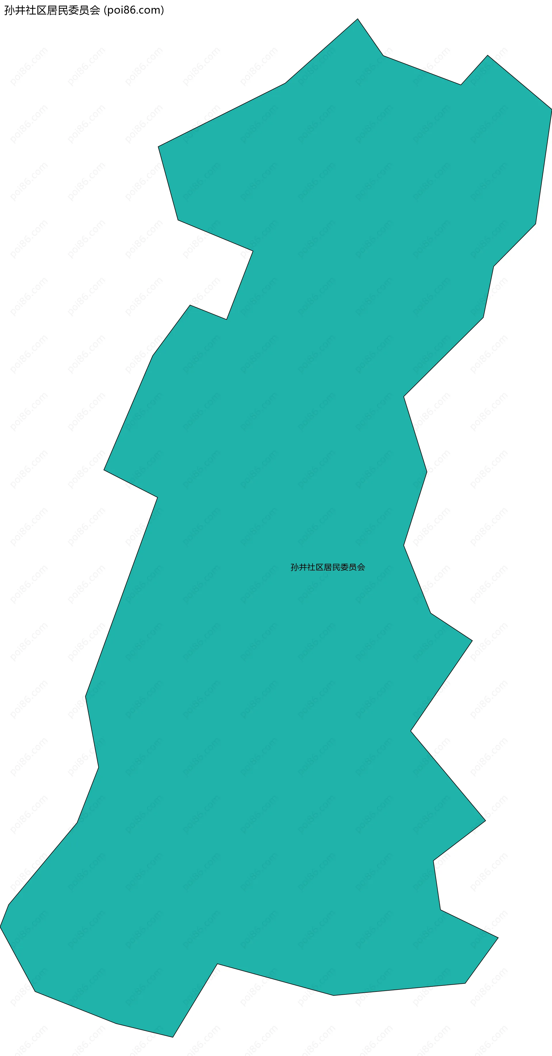 孙井社区居民委员会边界地图