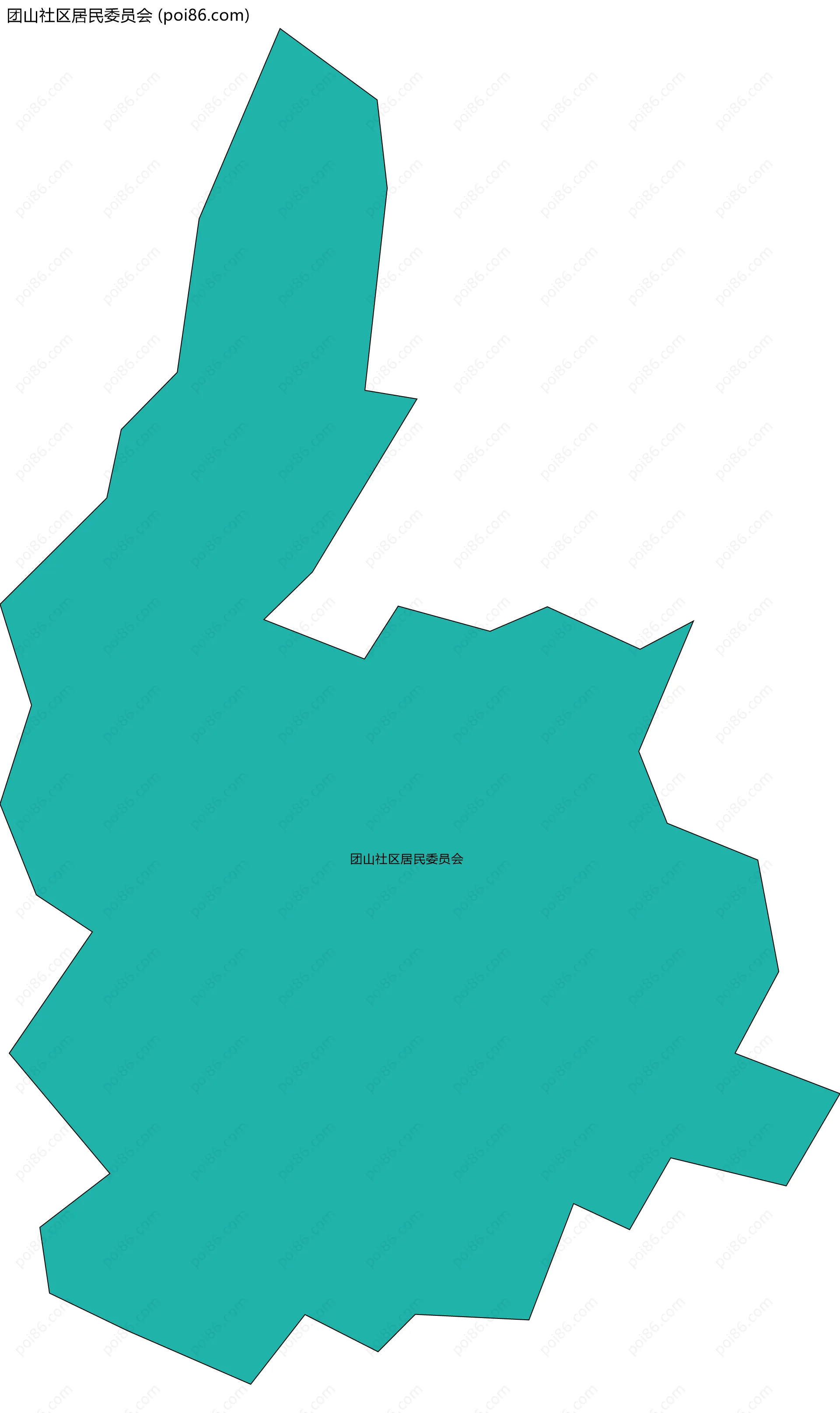 团山社区居民委员会边界地图