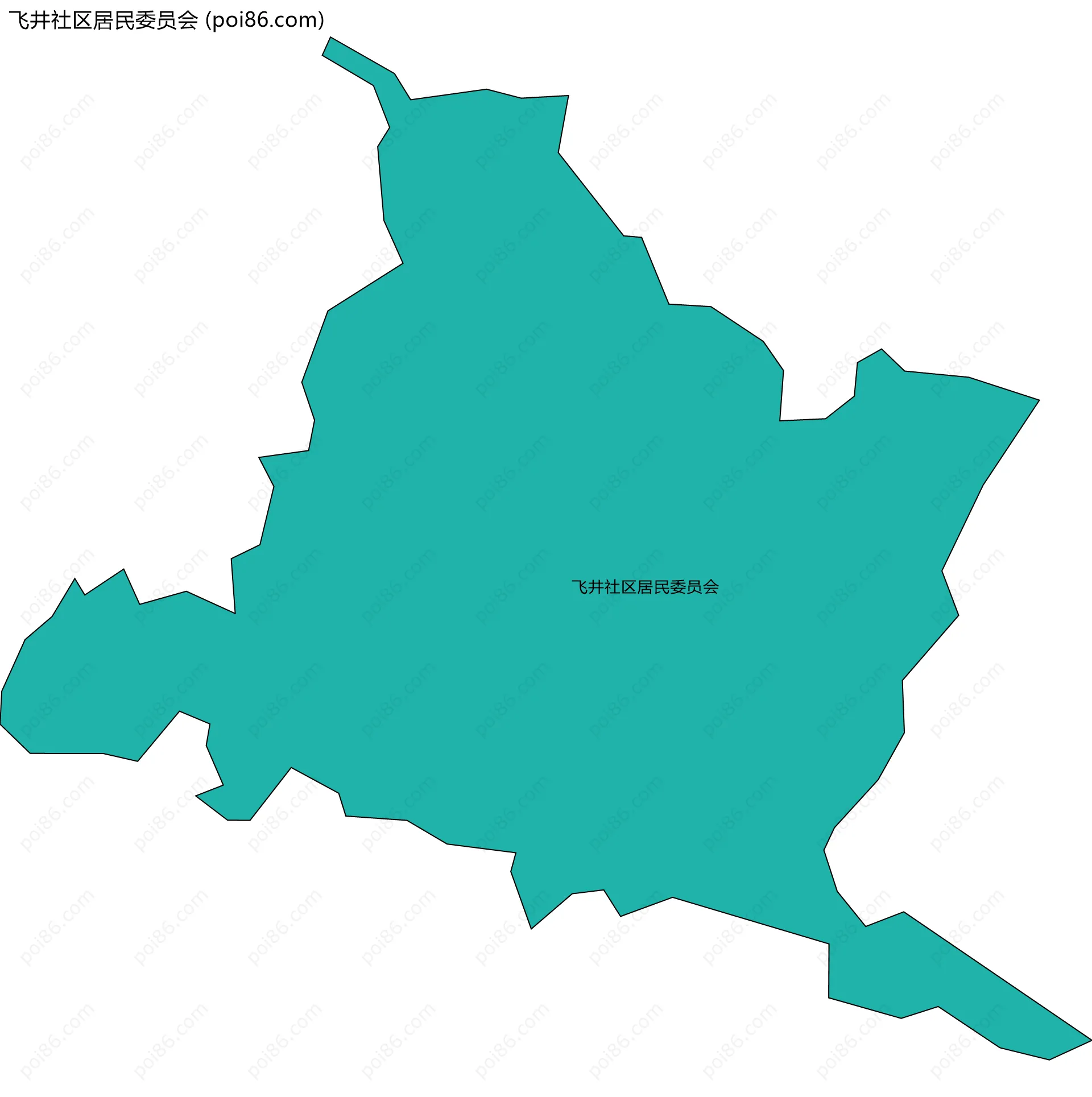 飞井社区居民委员会边界地图