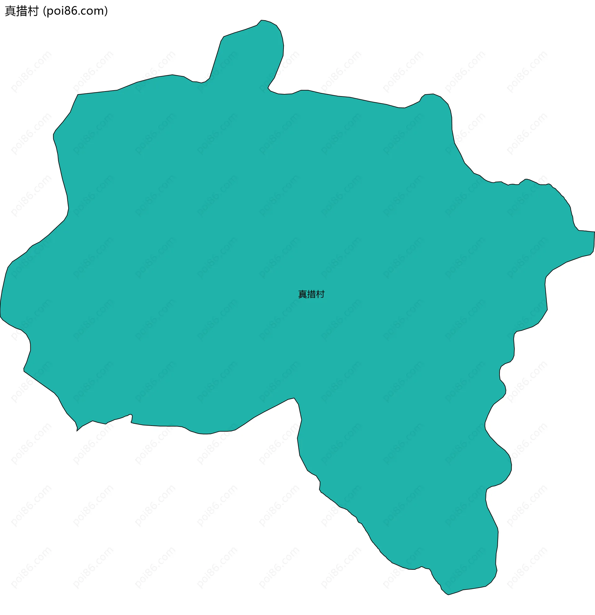 真措村边界地图