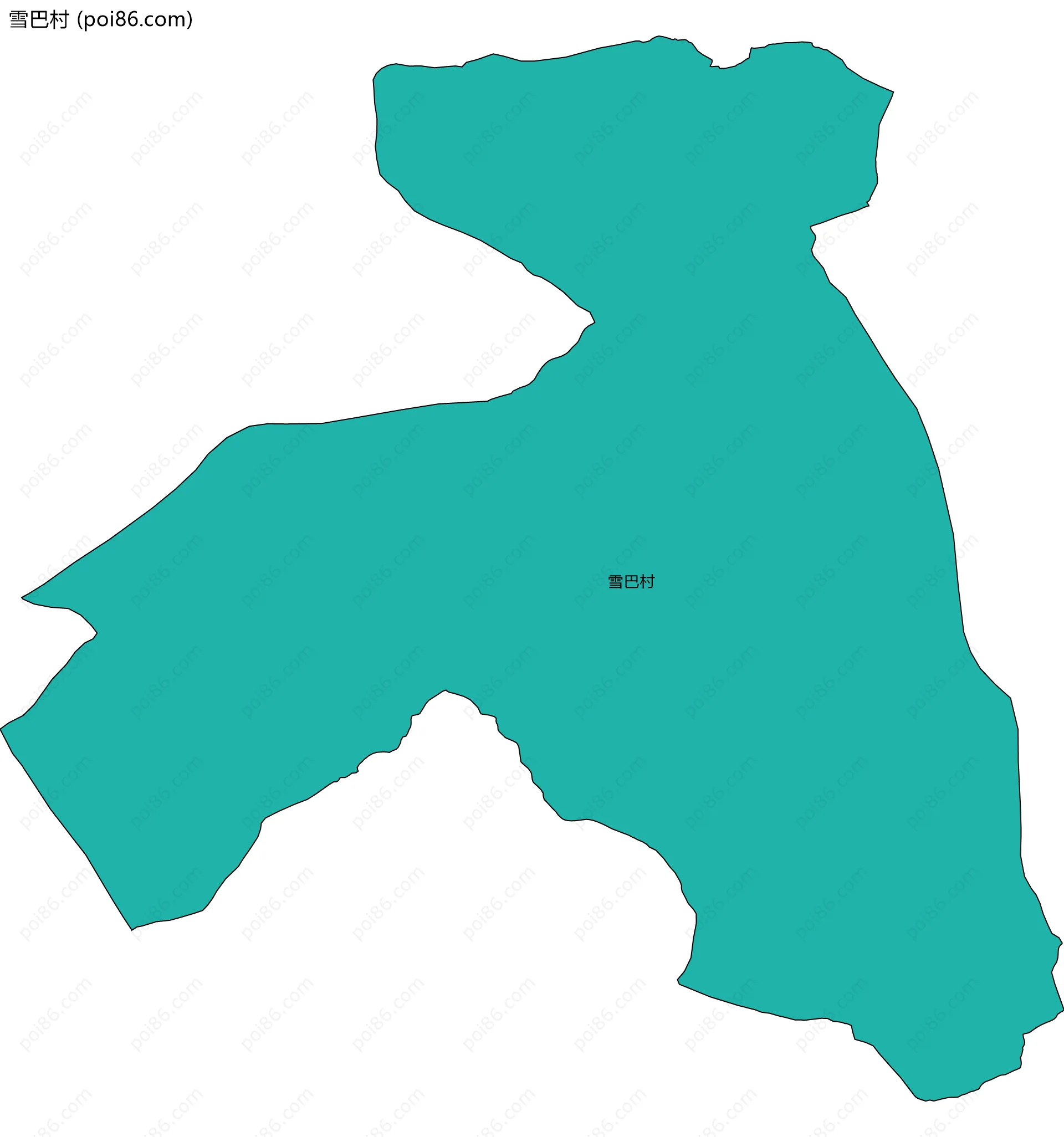 雪巴村边界地图
