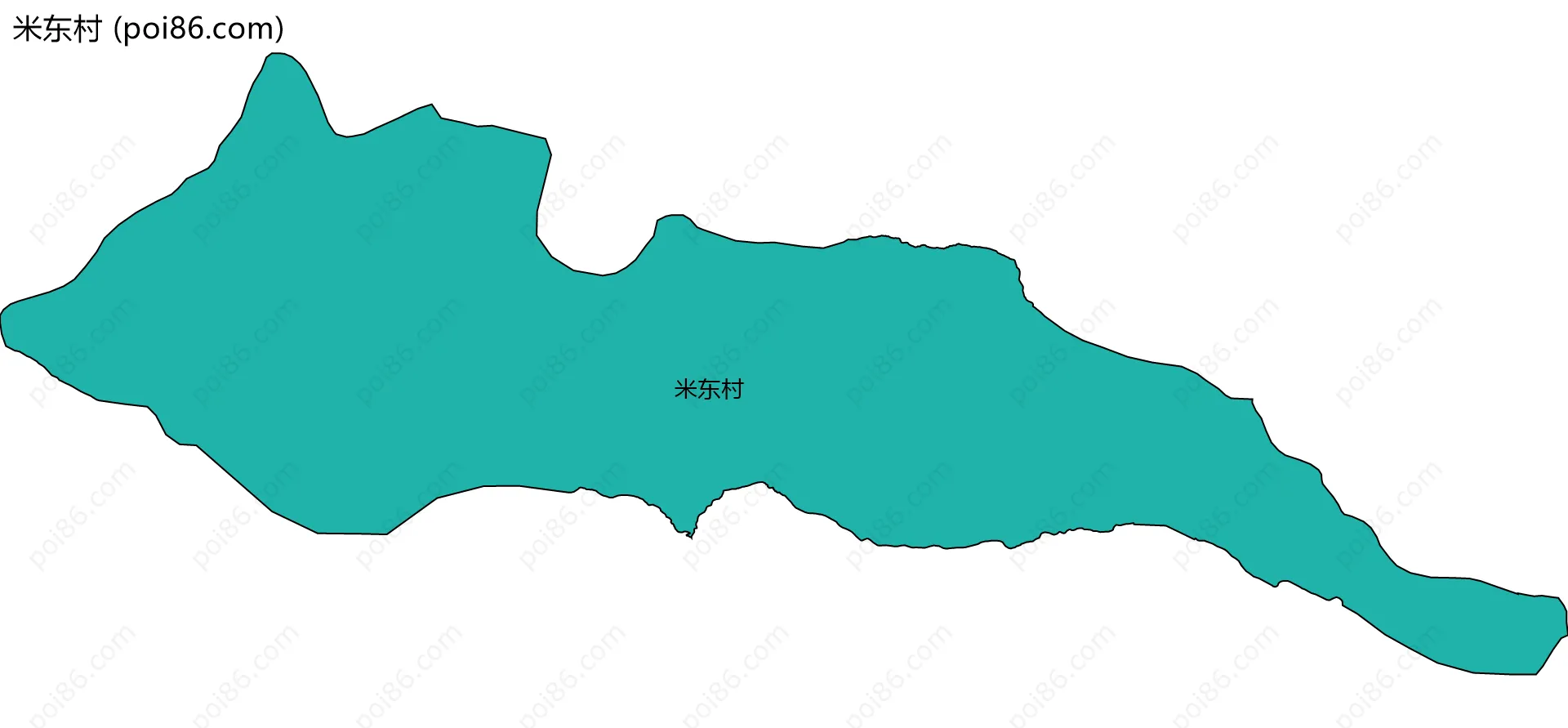 米东村边界地图