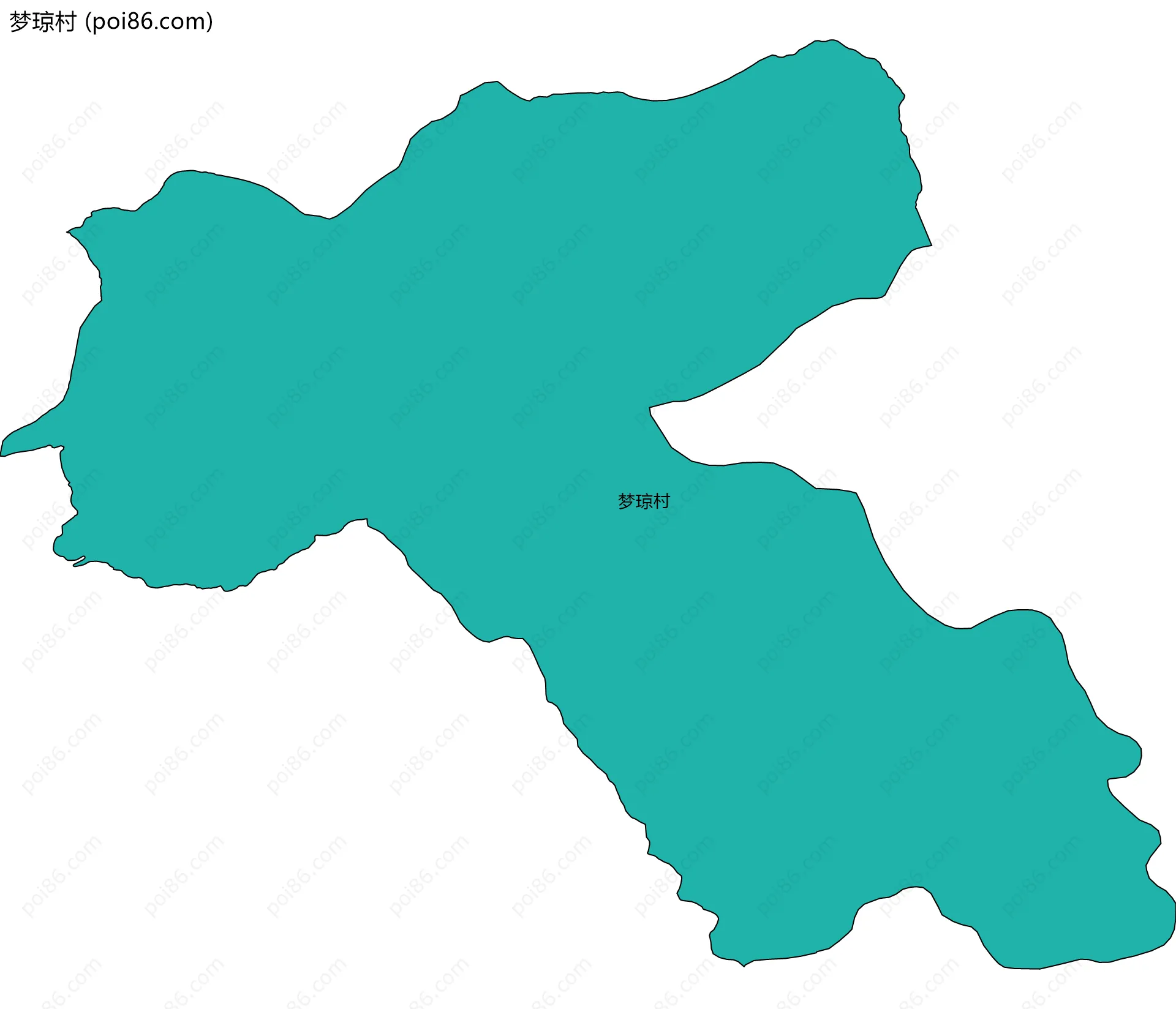 梦琼村边界地图