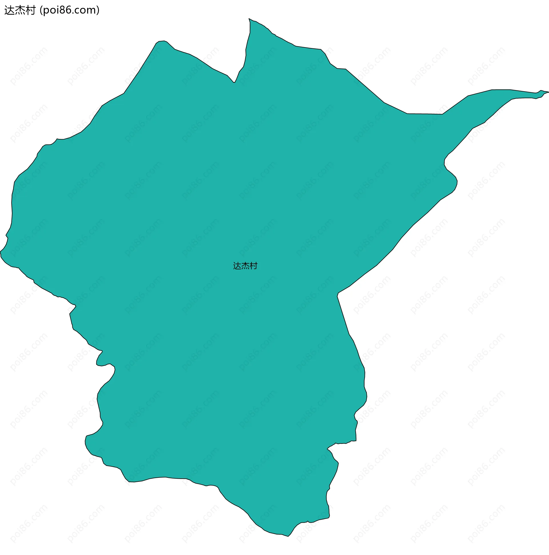 达杰村边界地图