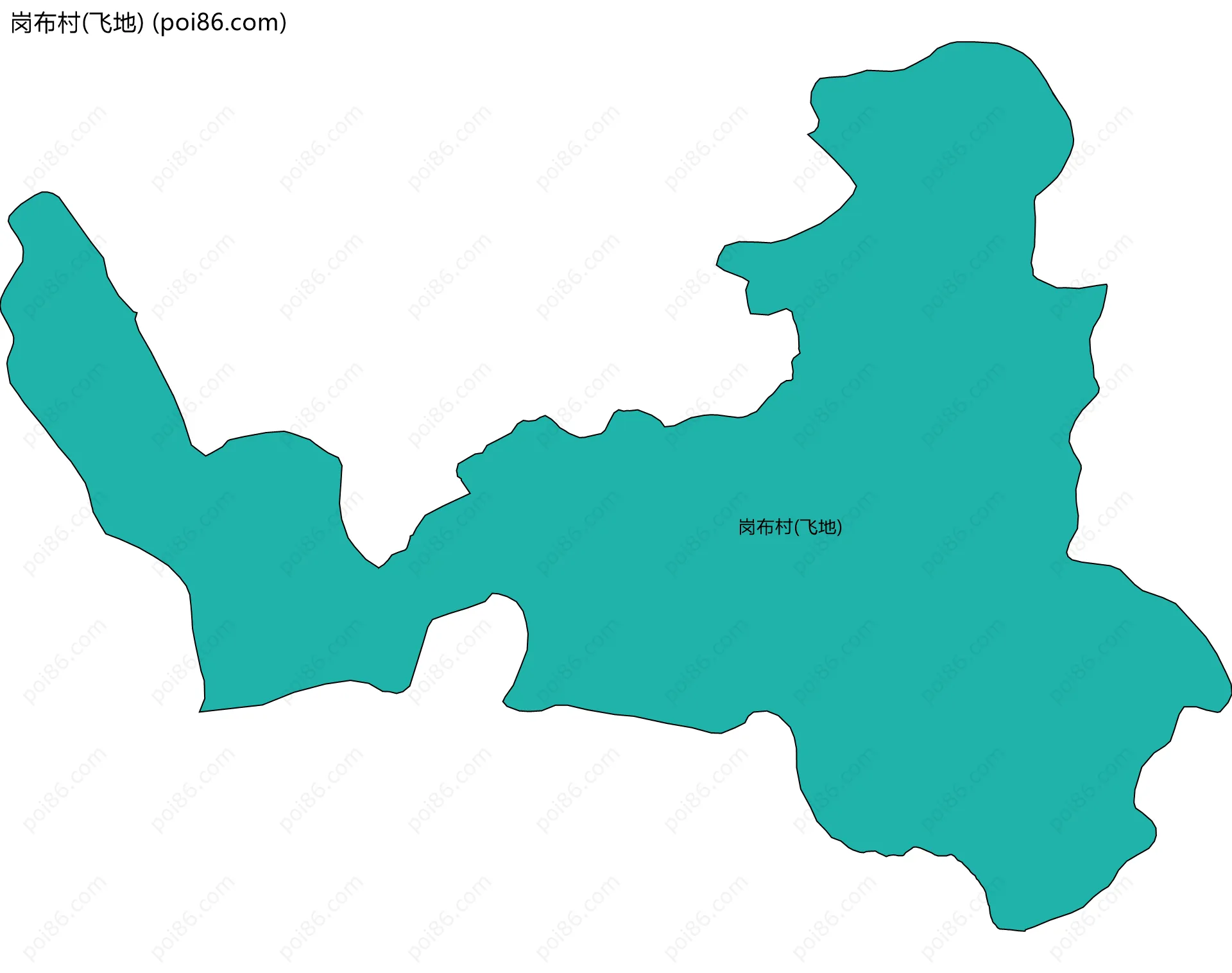 岗布村(飞地)边界地图