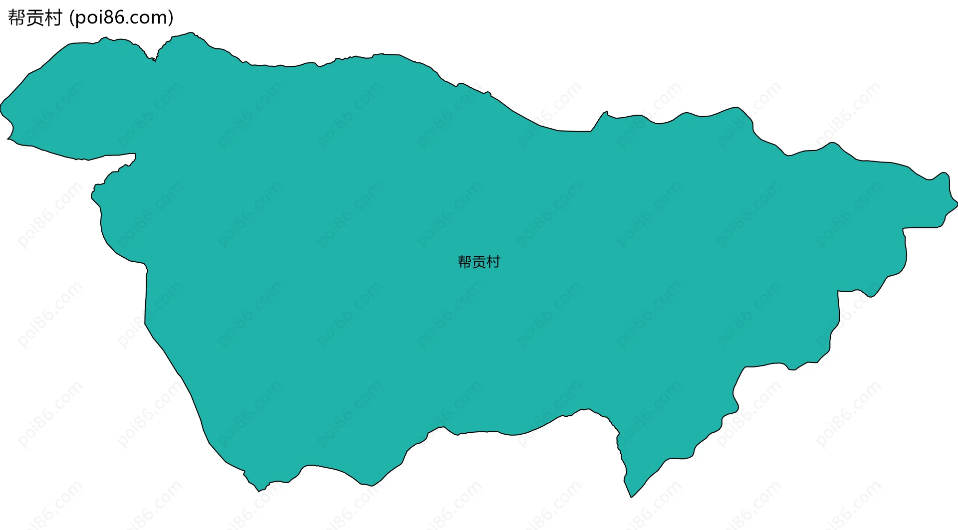 帮贡村边界地图