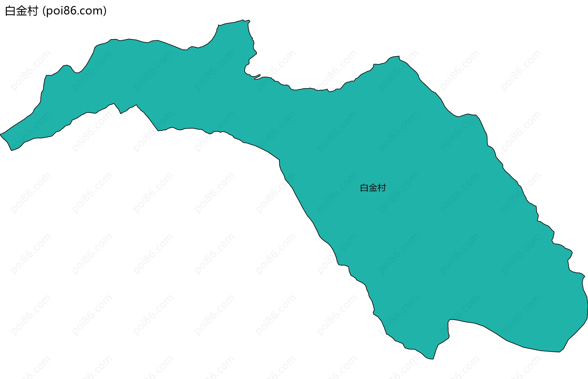 白金村边界地图