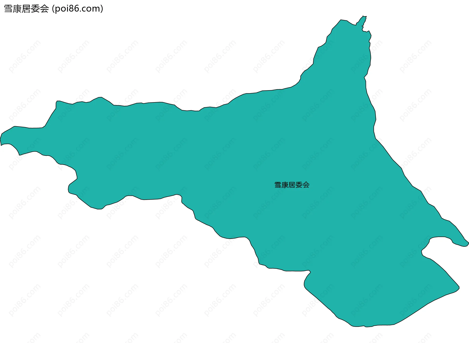 雪康居委会边界地图