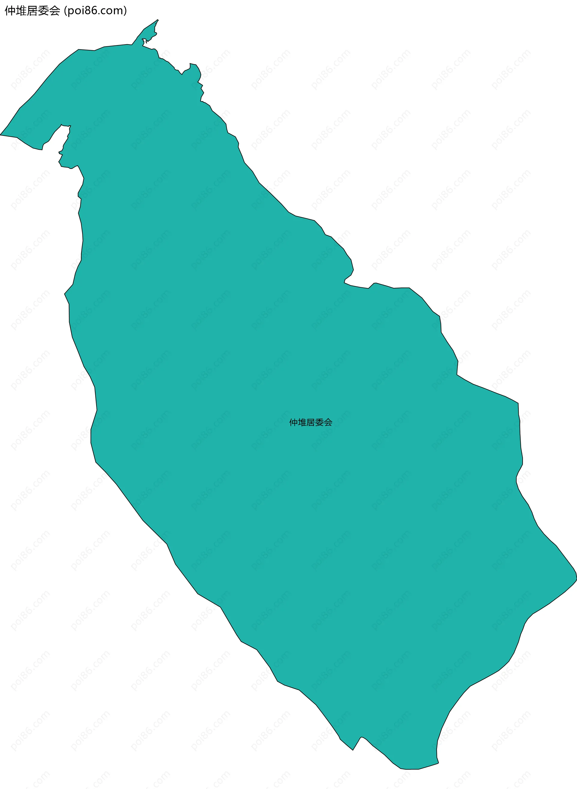 仲堆居委会边界地图