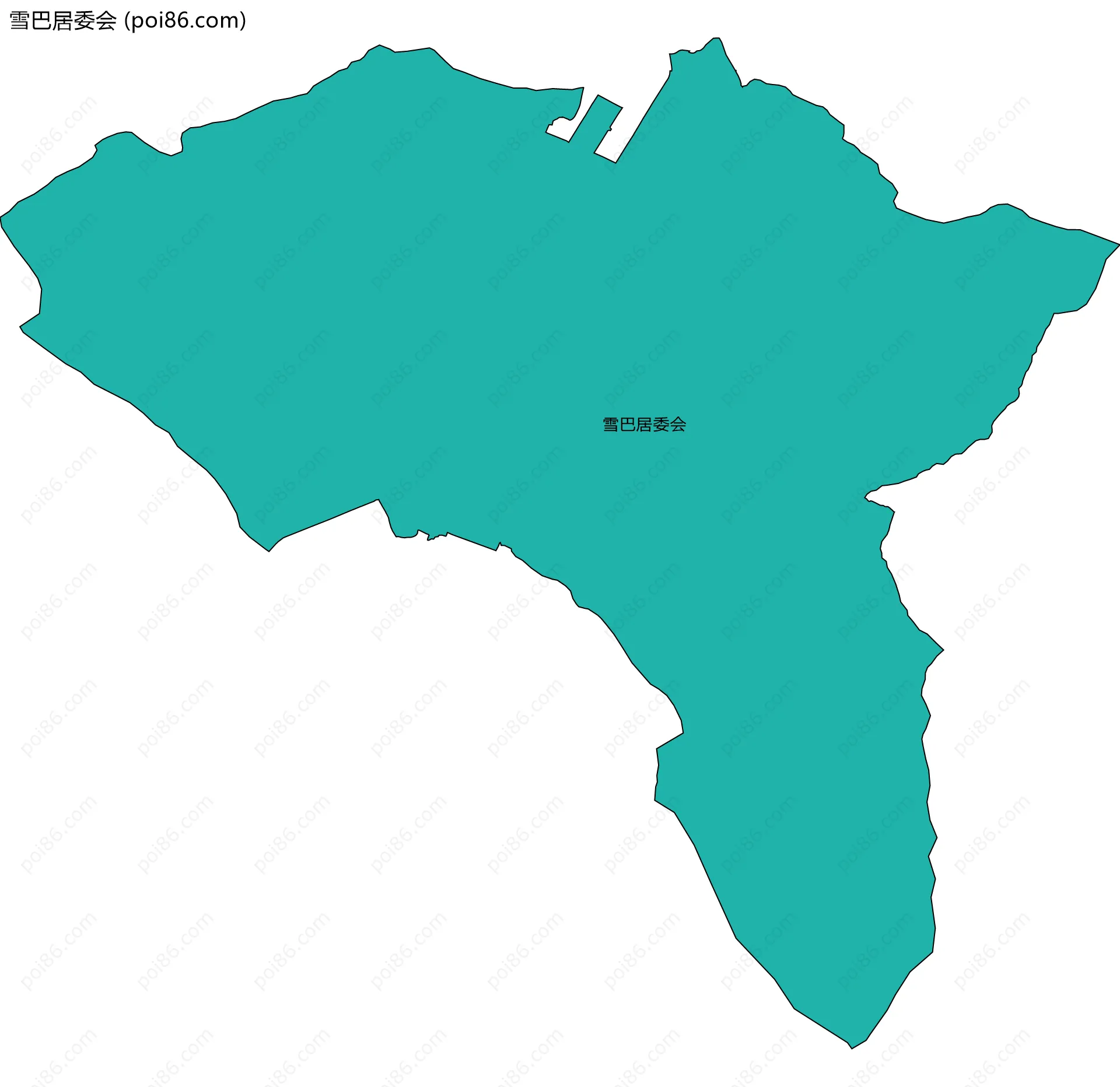 雪巴居委会边界地图