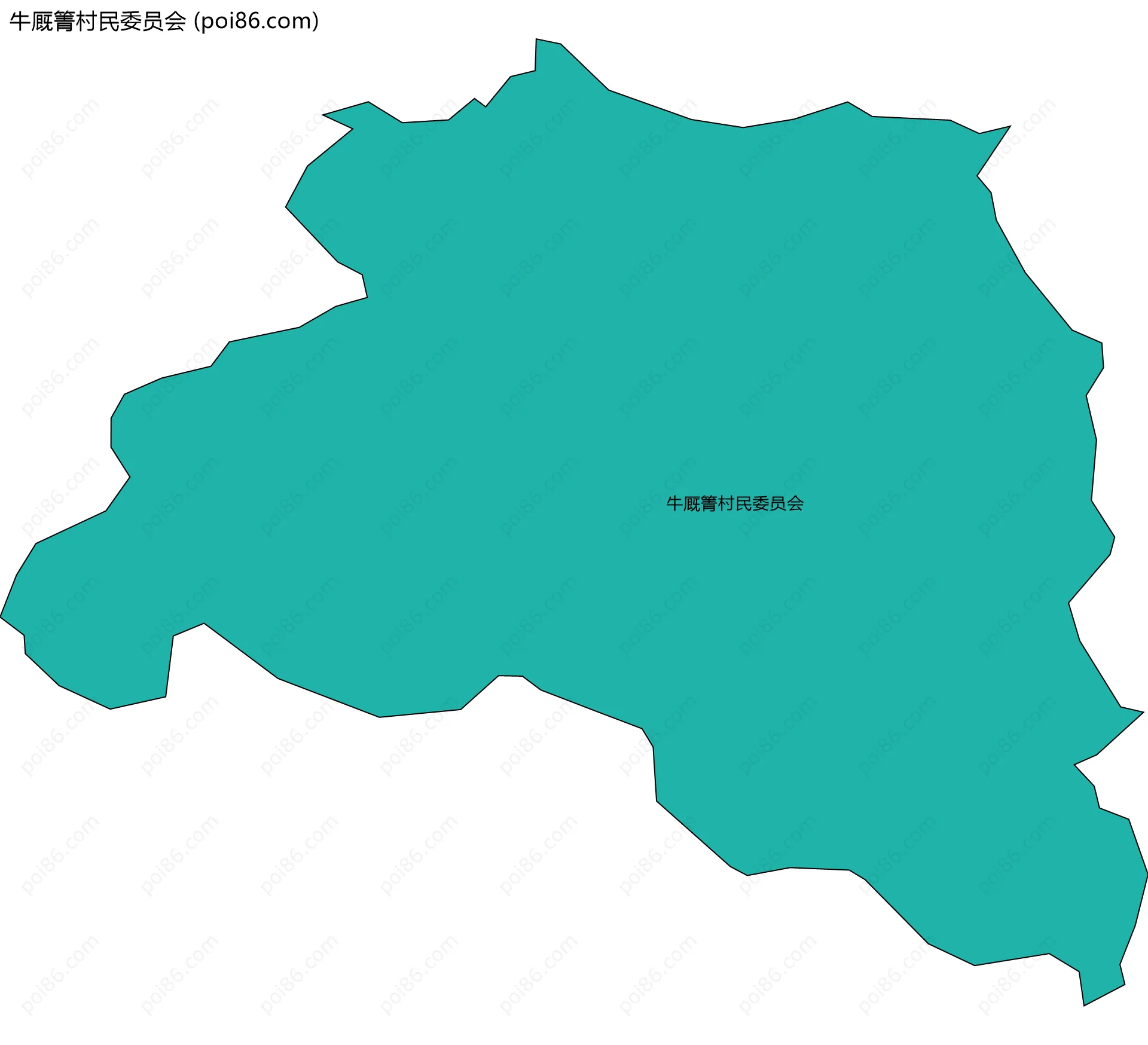 牛厩箐村民委员会边界地图