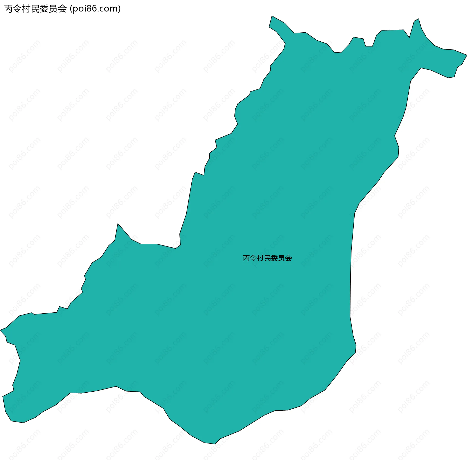 丙令村民委员会边界地图