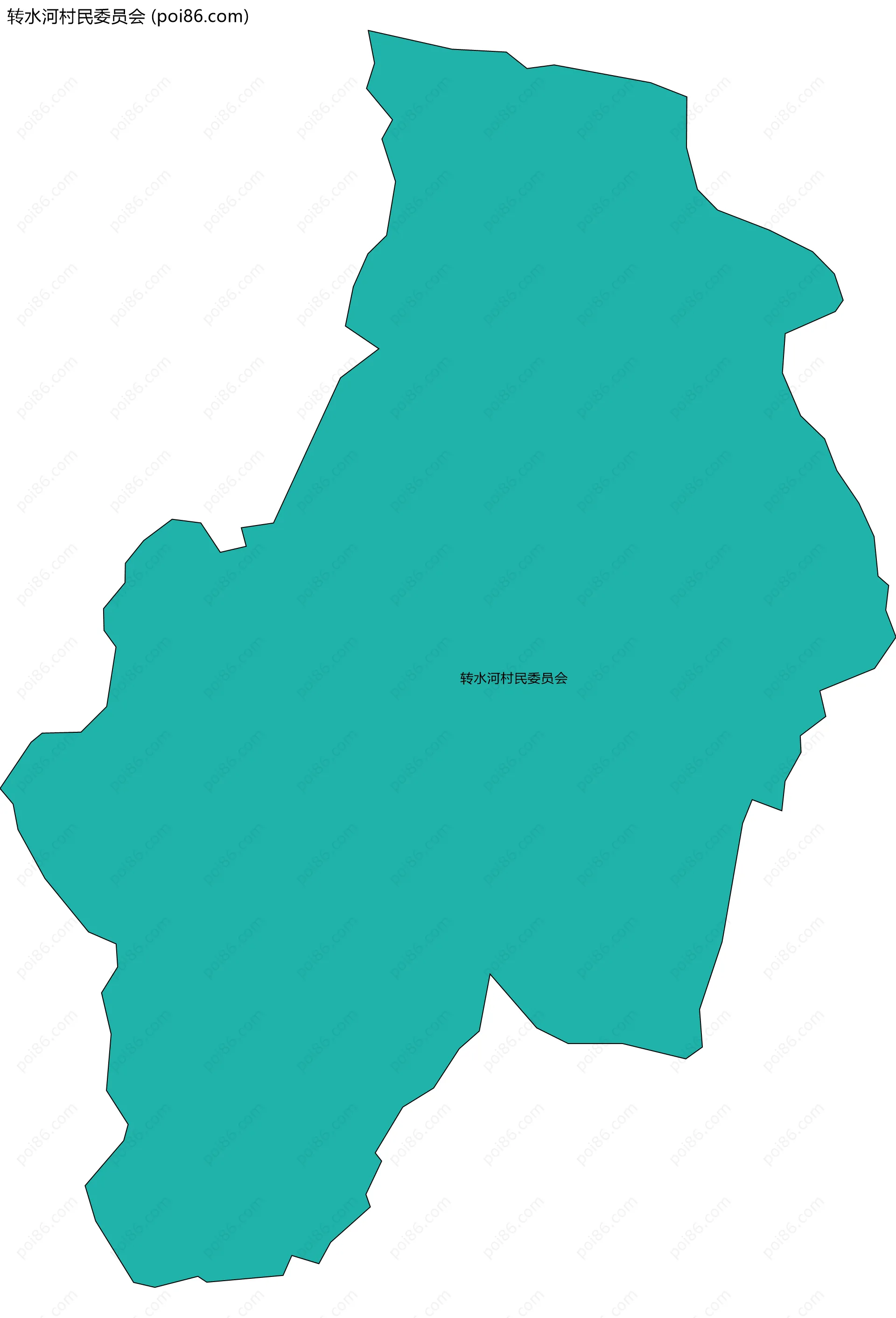 转水河村民委员会边界地图