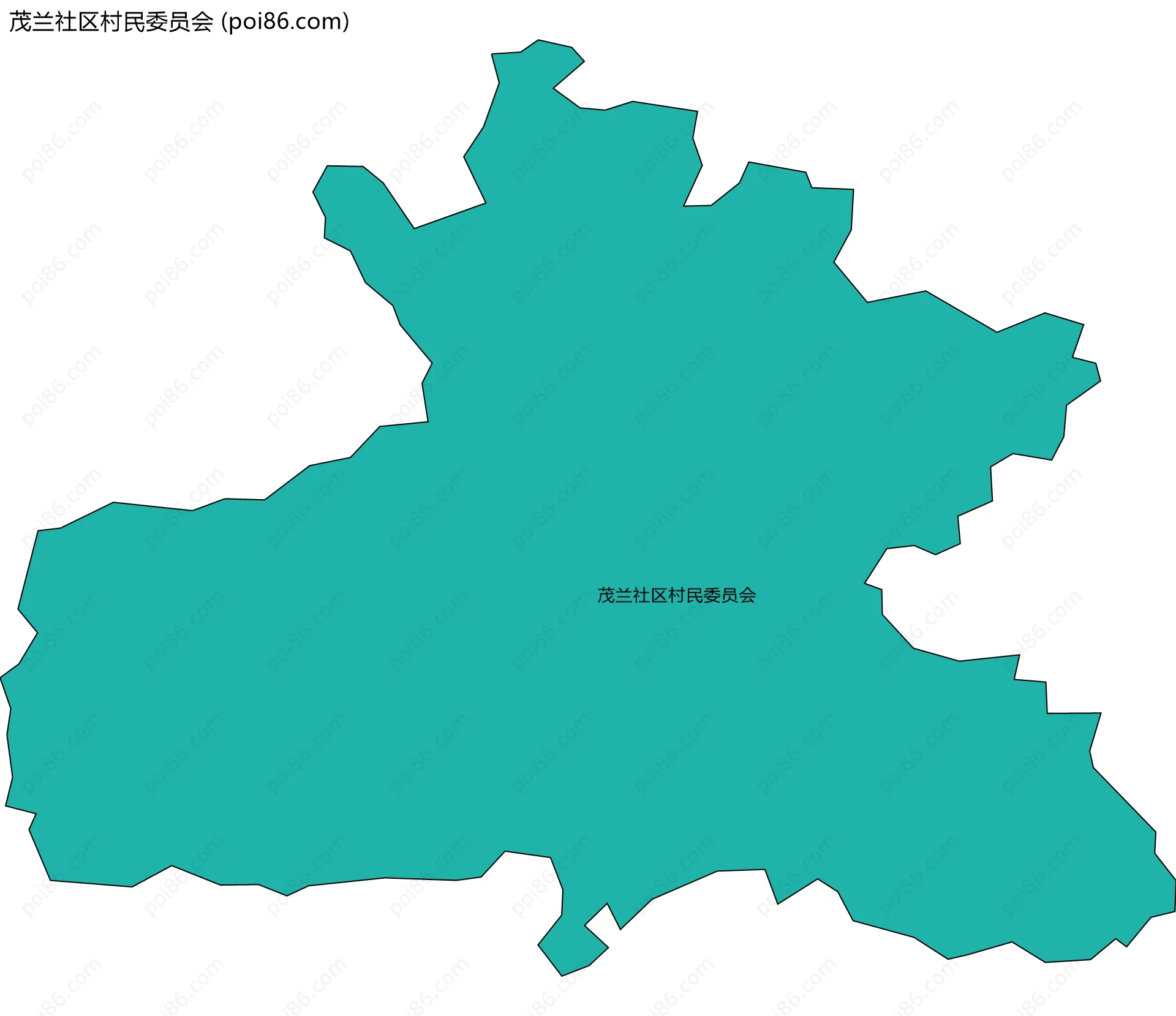 茂兰社区村民委员会边界地图