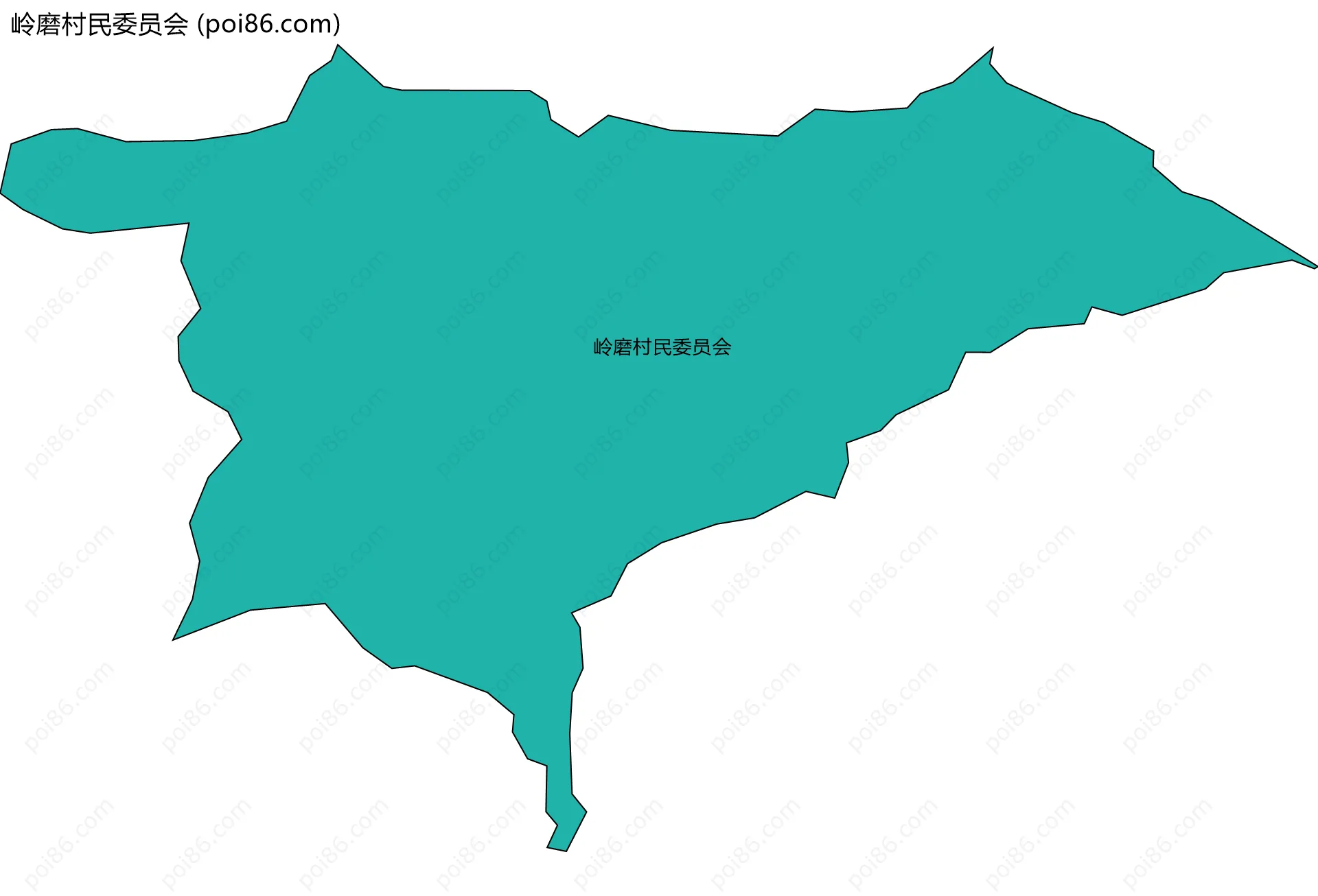 岭磨村民委员会边界地图