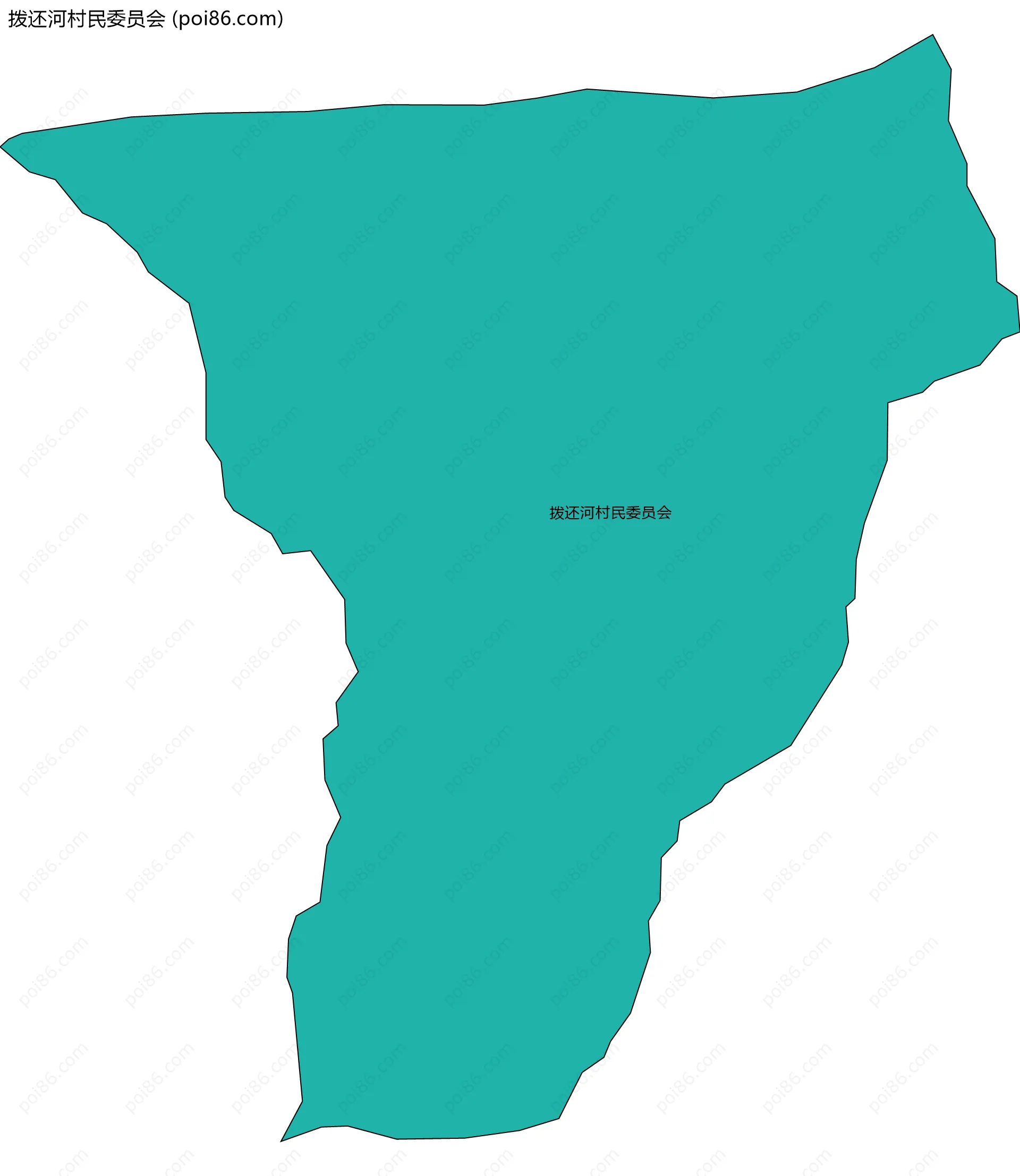 拨还河村民委员会边界地图