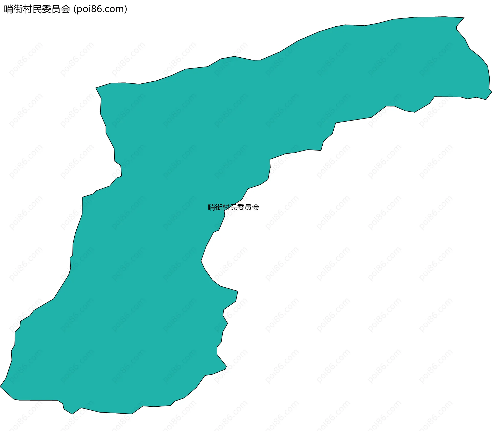 哨街村民委员会边界地图