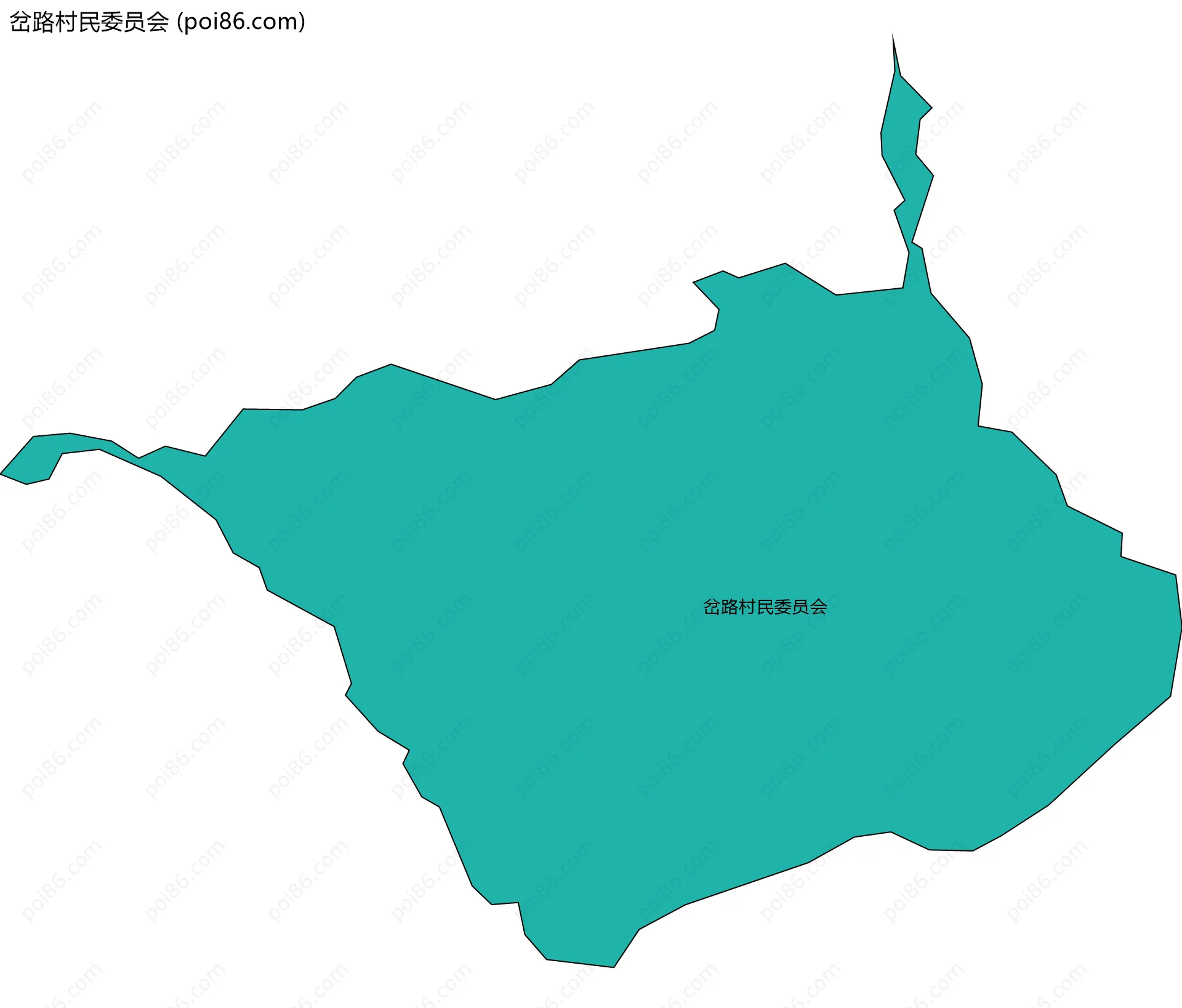 岔路村民委员会边界地图