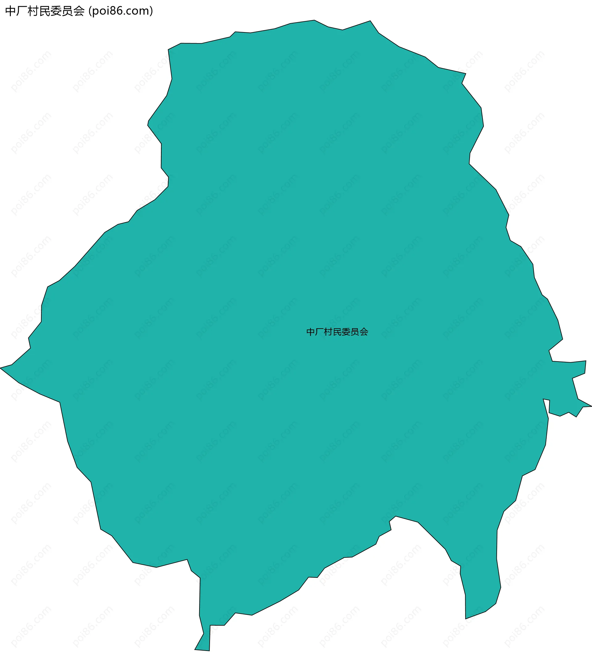 中厂村民委员会边界地图