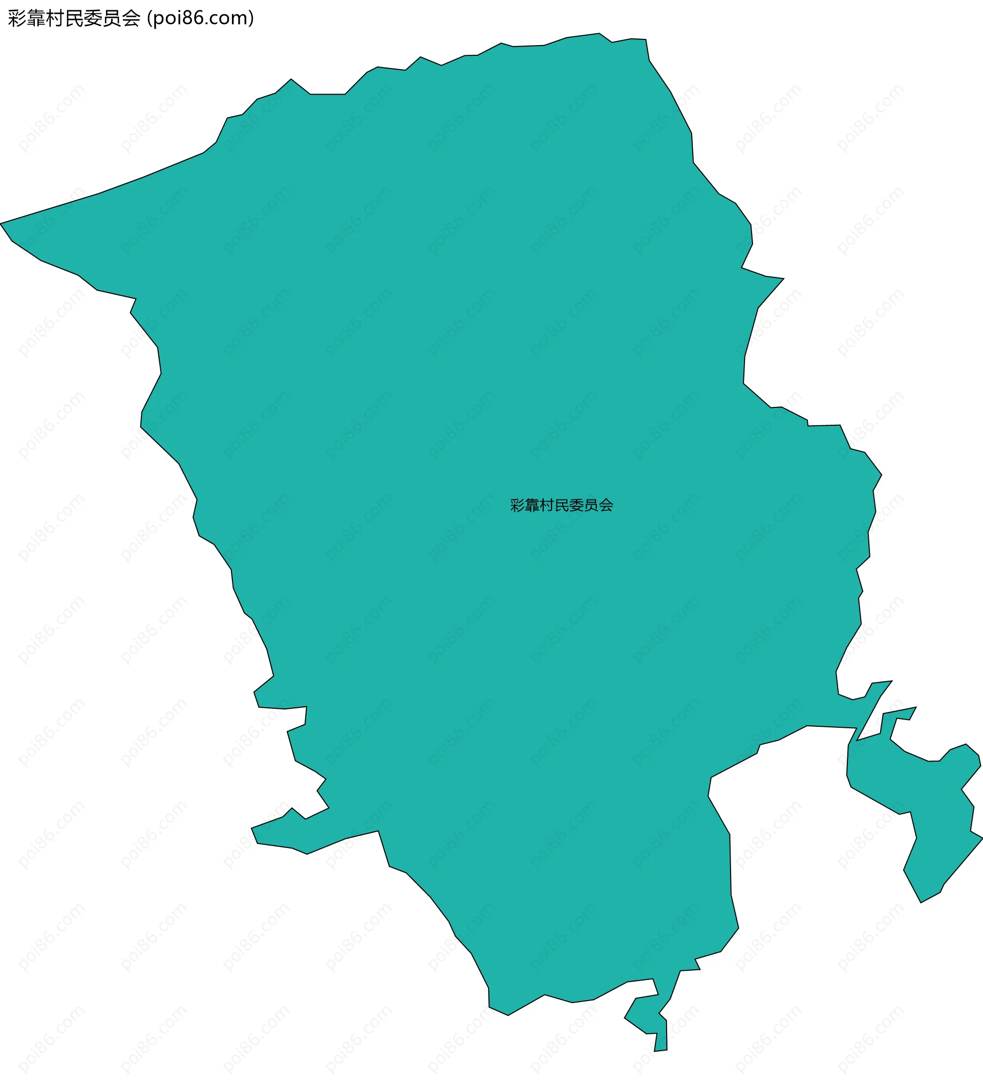 彩靠村民委员会边界地图