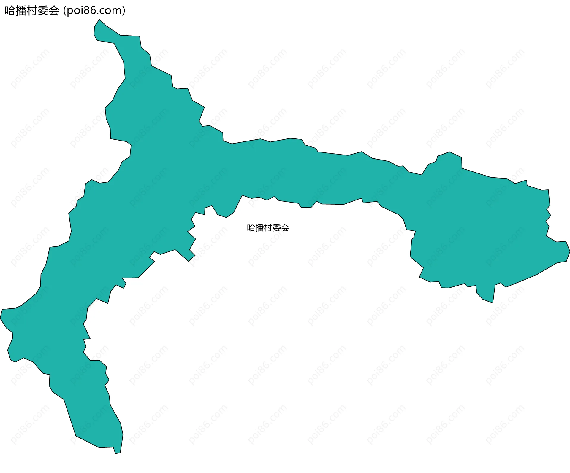 哈播村委会边界地图