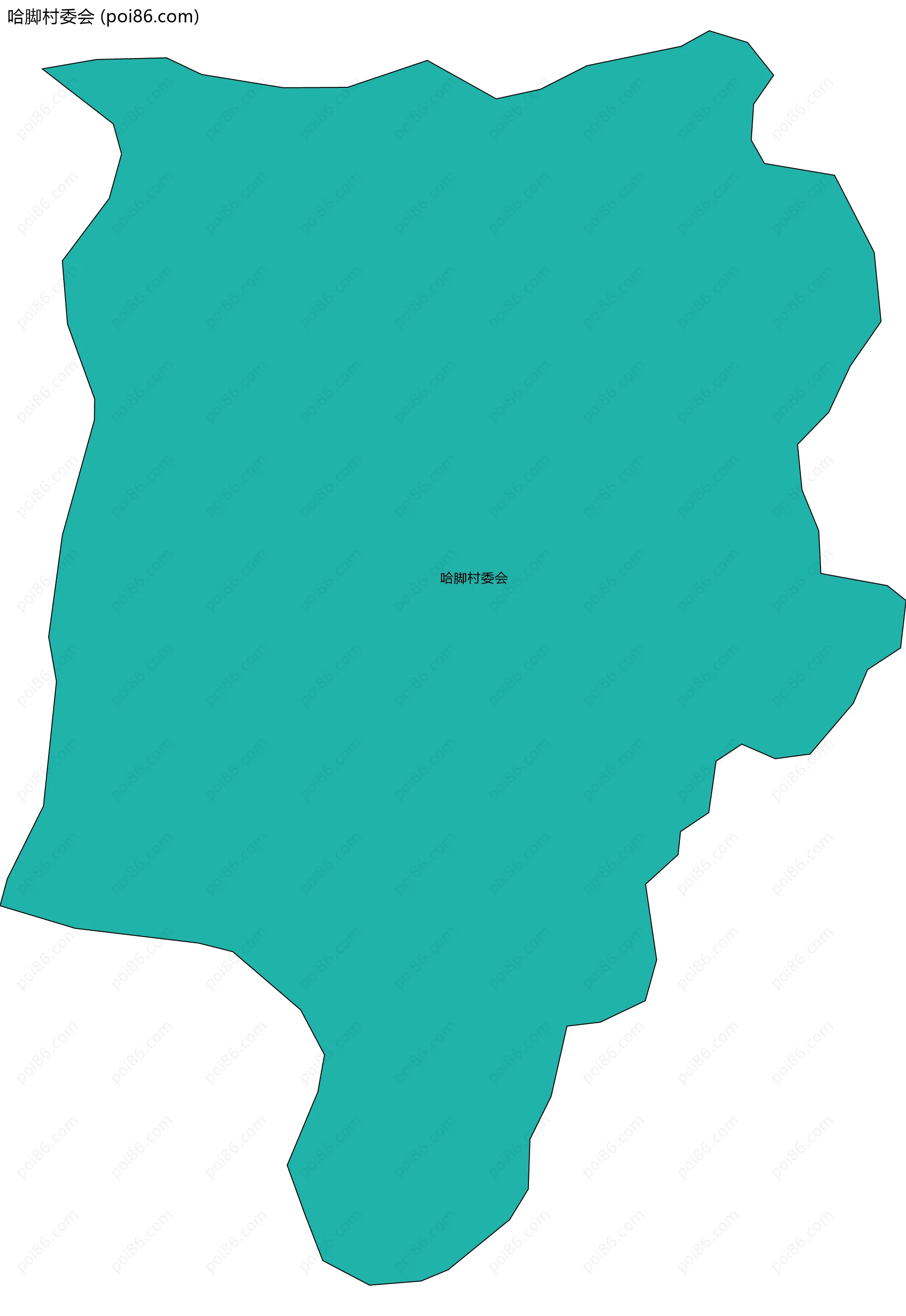 哈脚村委会边界地图