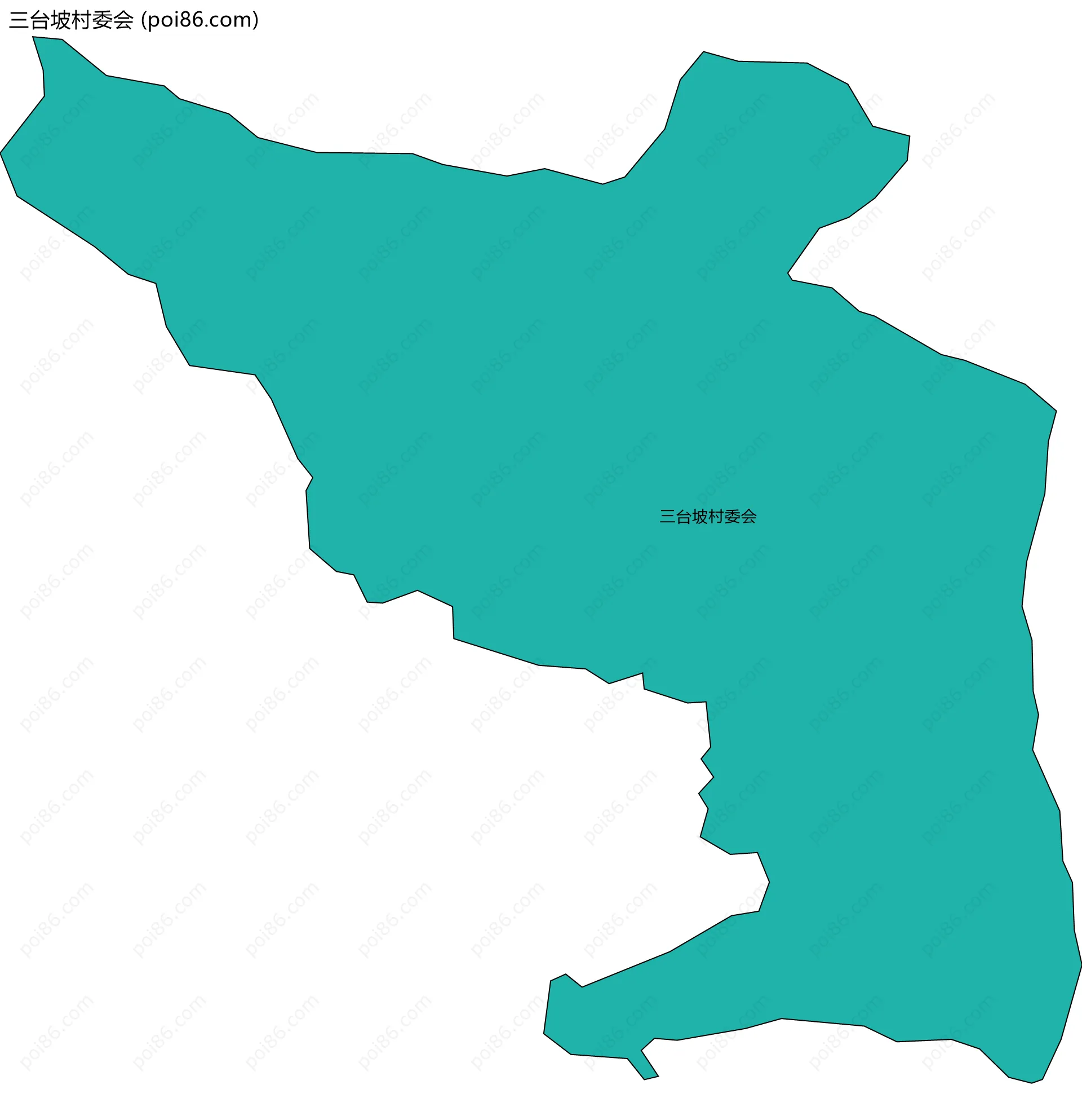 三台坡村委会边界地图