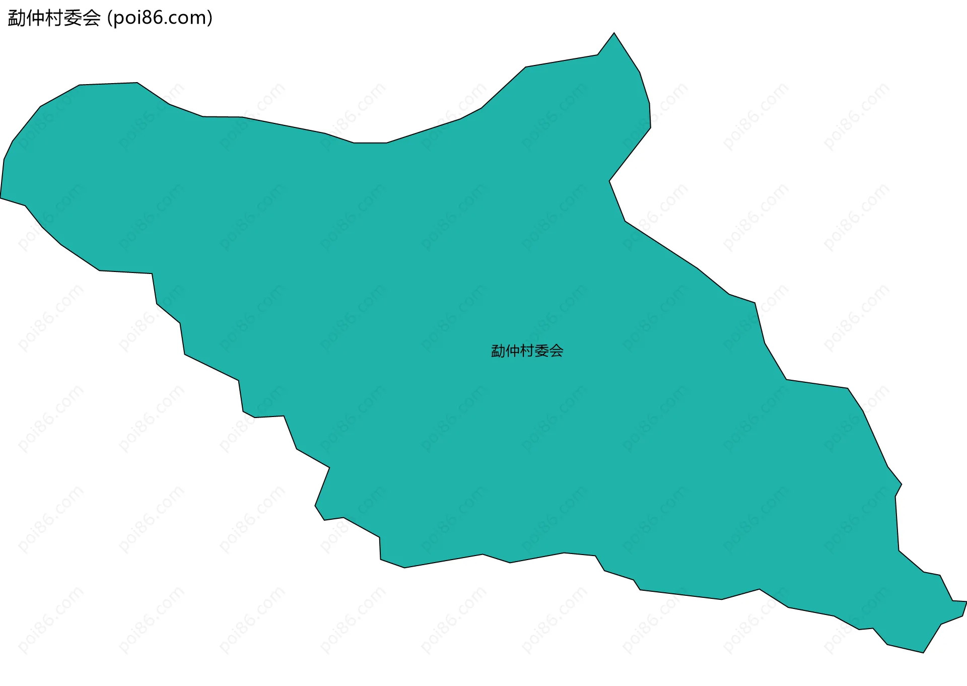 勐仲村委会边界地图
