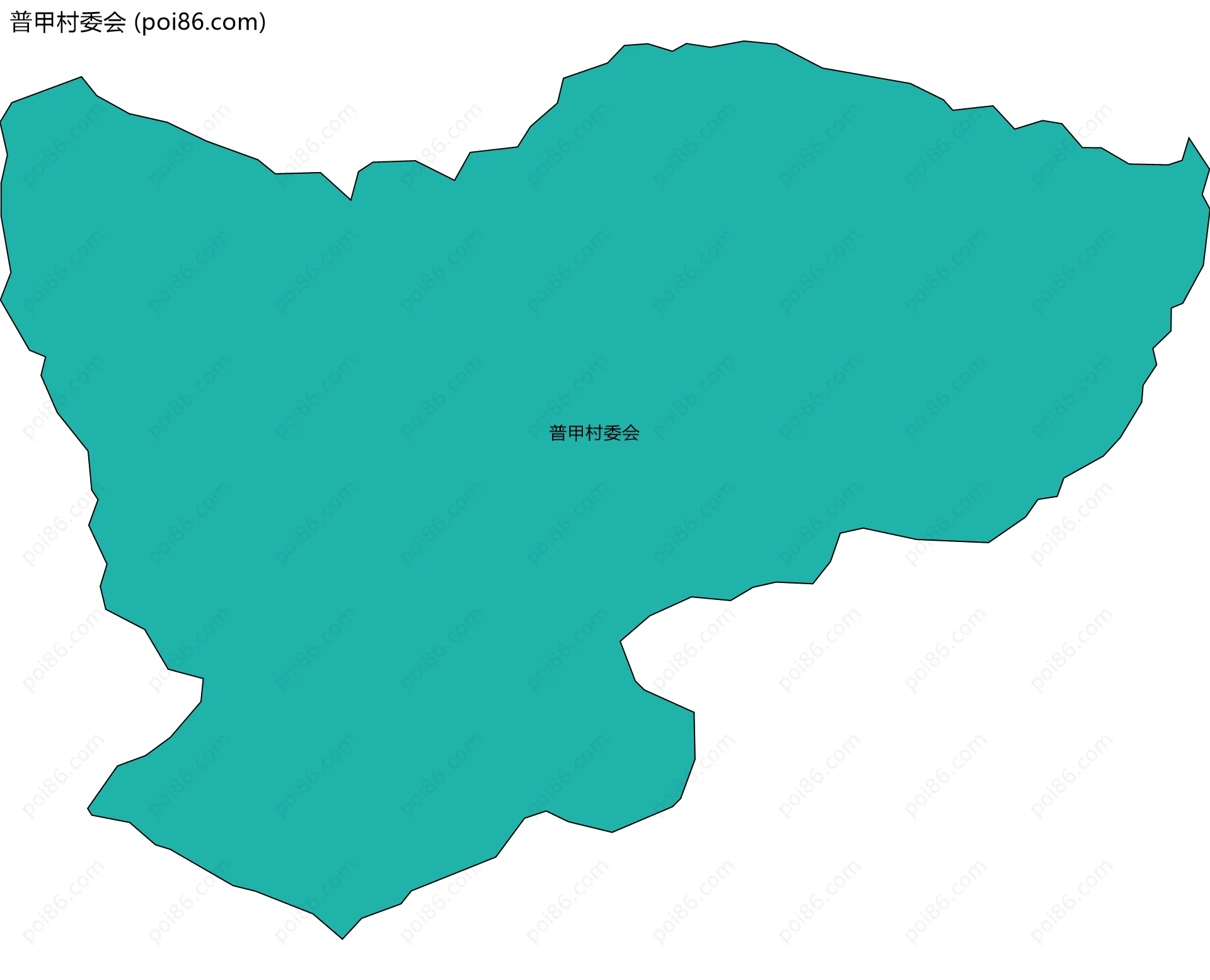 普甲村委会边界地图