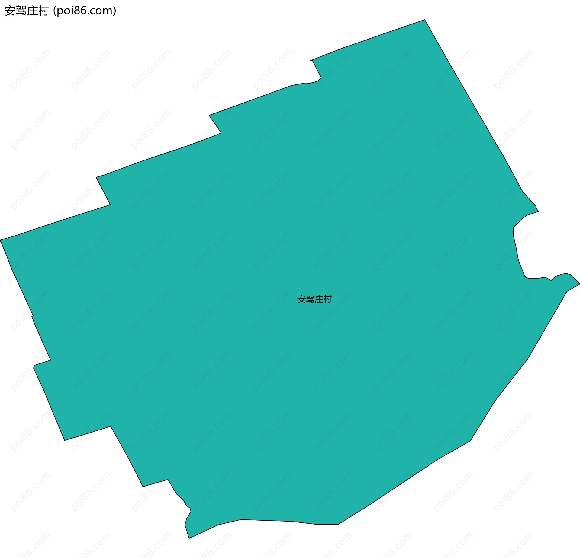 安驾庄村边界地图