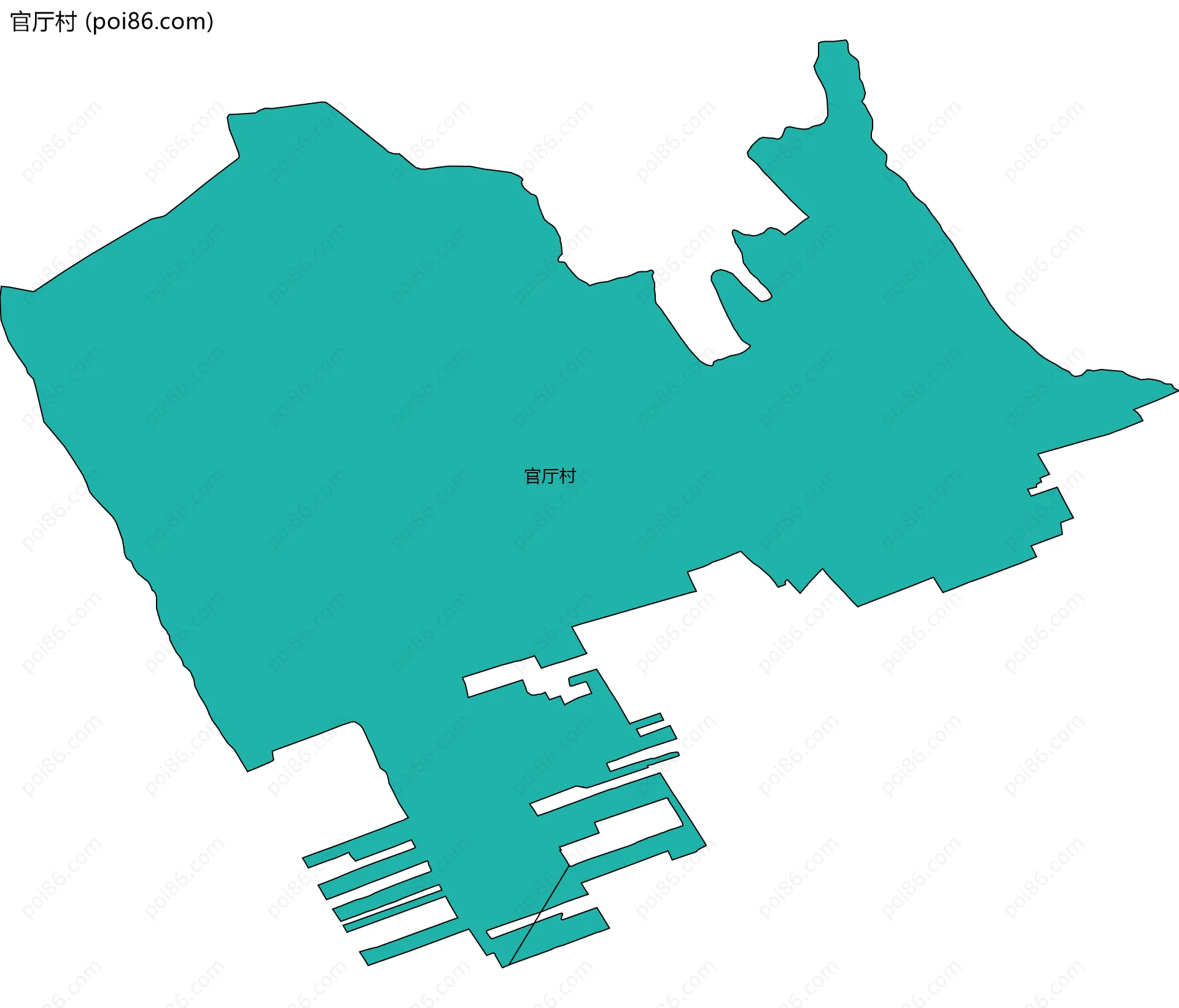 官厅村边界地图