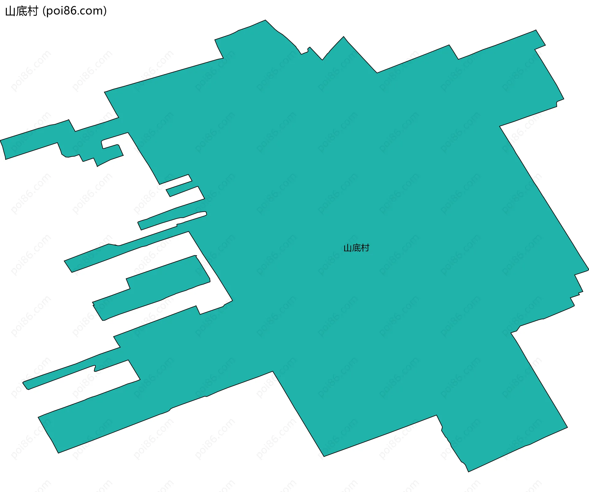 山底村边界地图