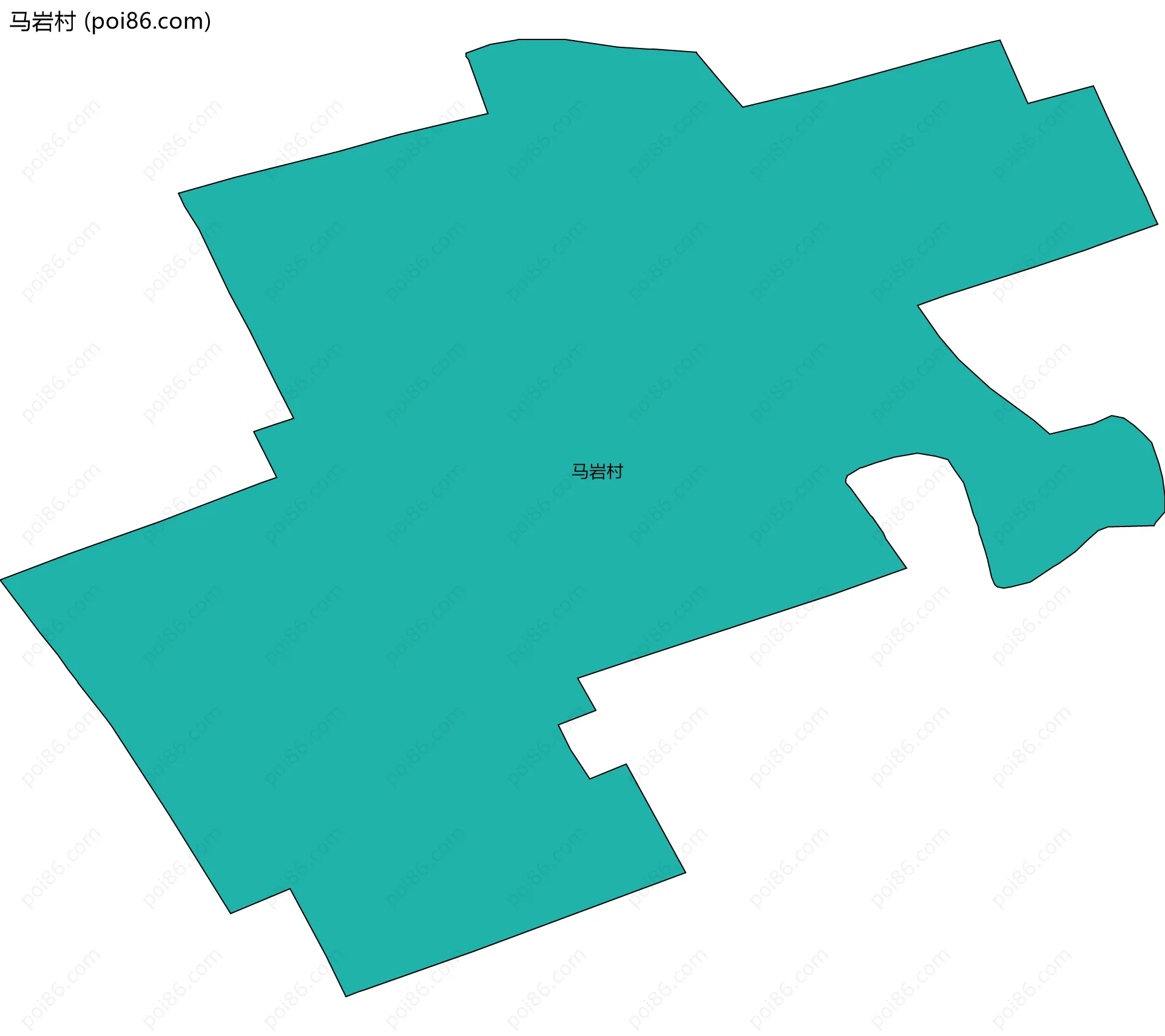 马岩村边界地图