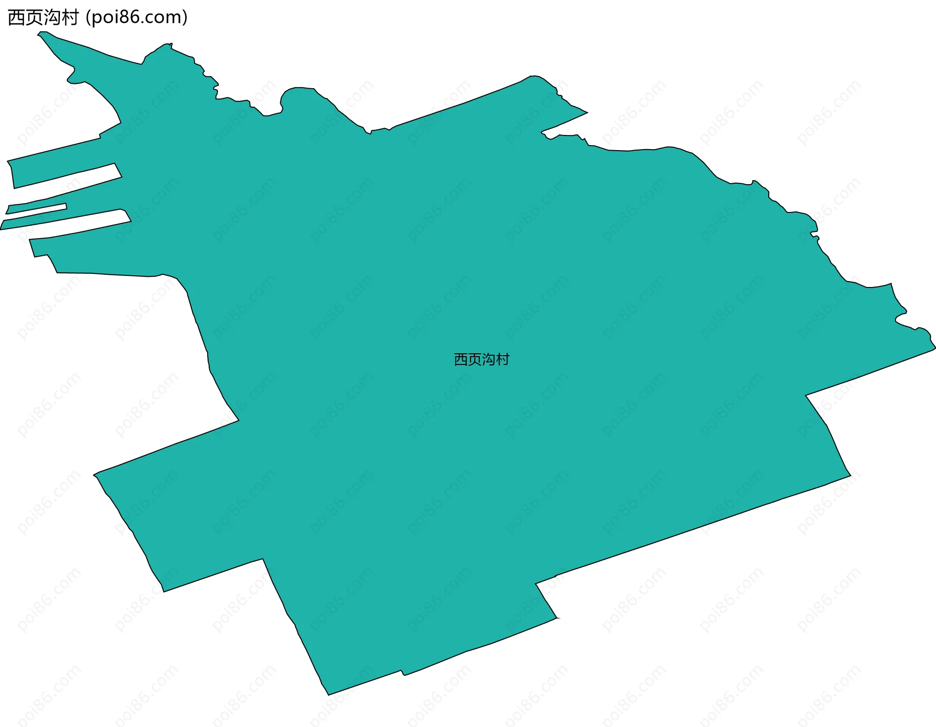西页沟村边界地图