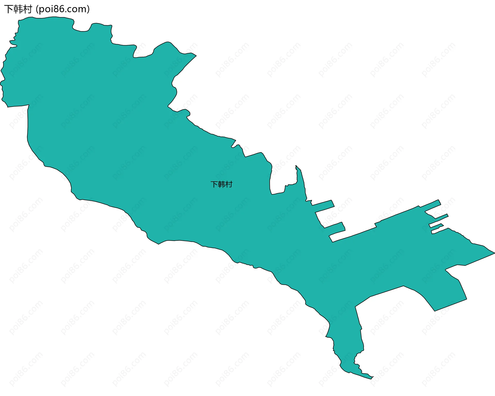 下韩村边界地图