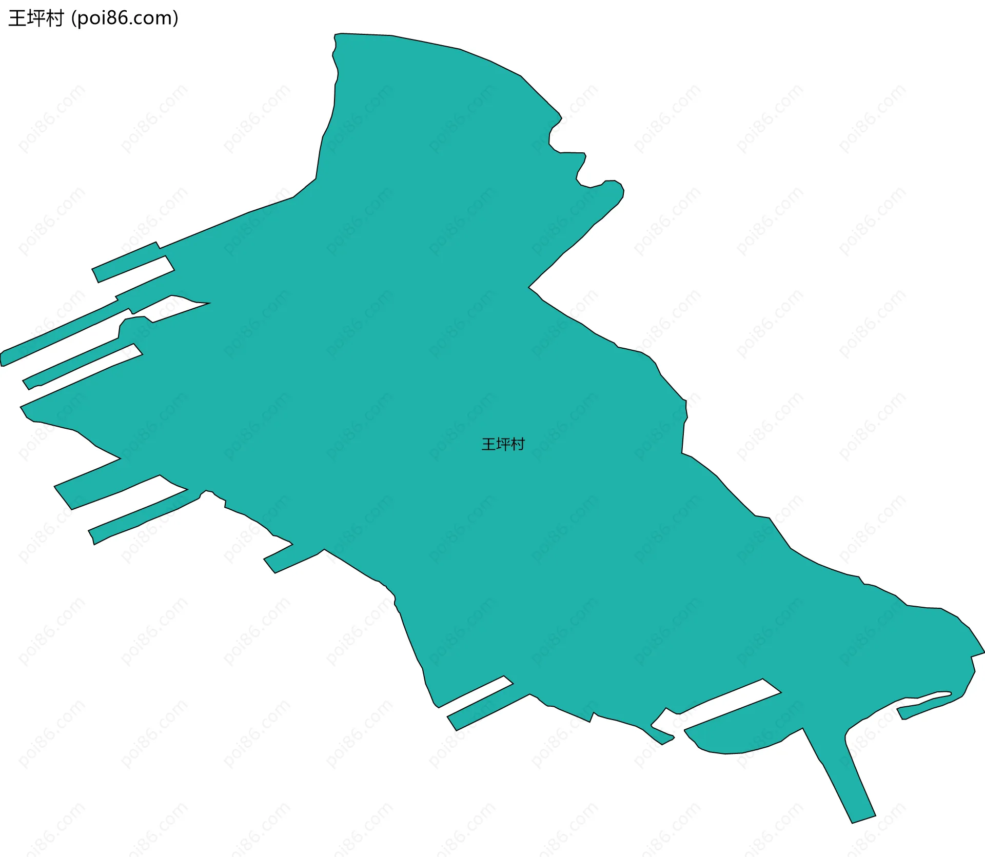 王坪村边界地图