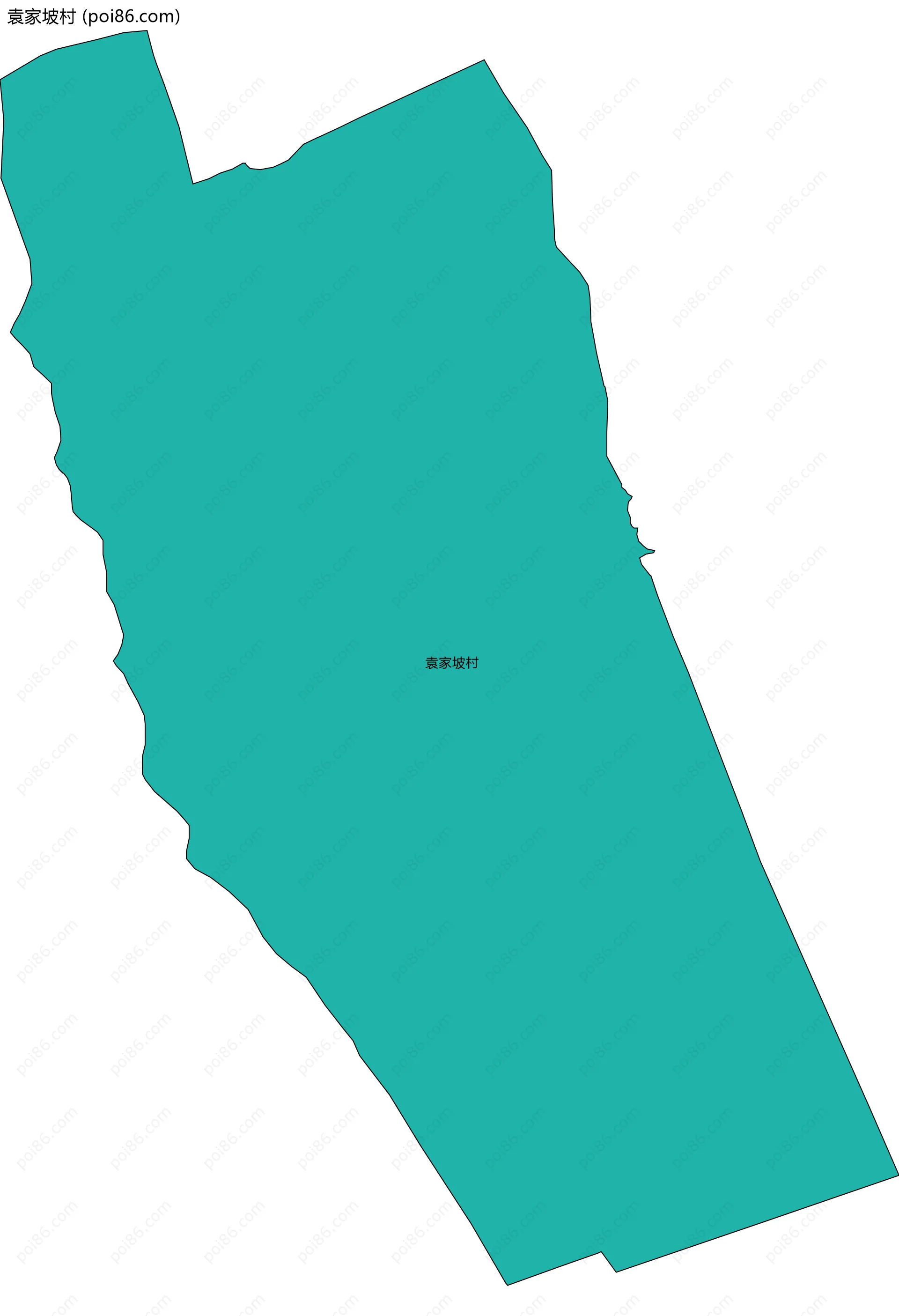 袁家坡村边界地图