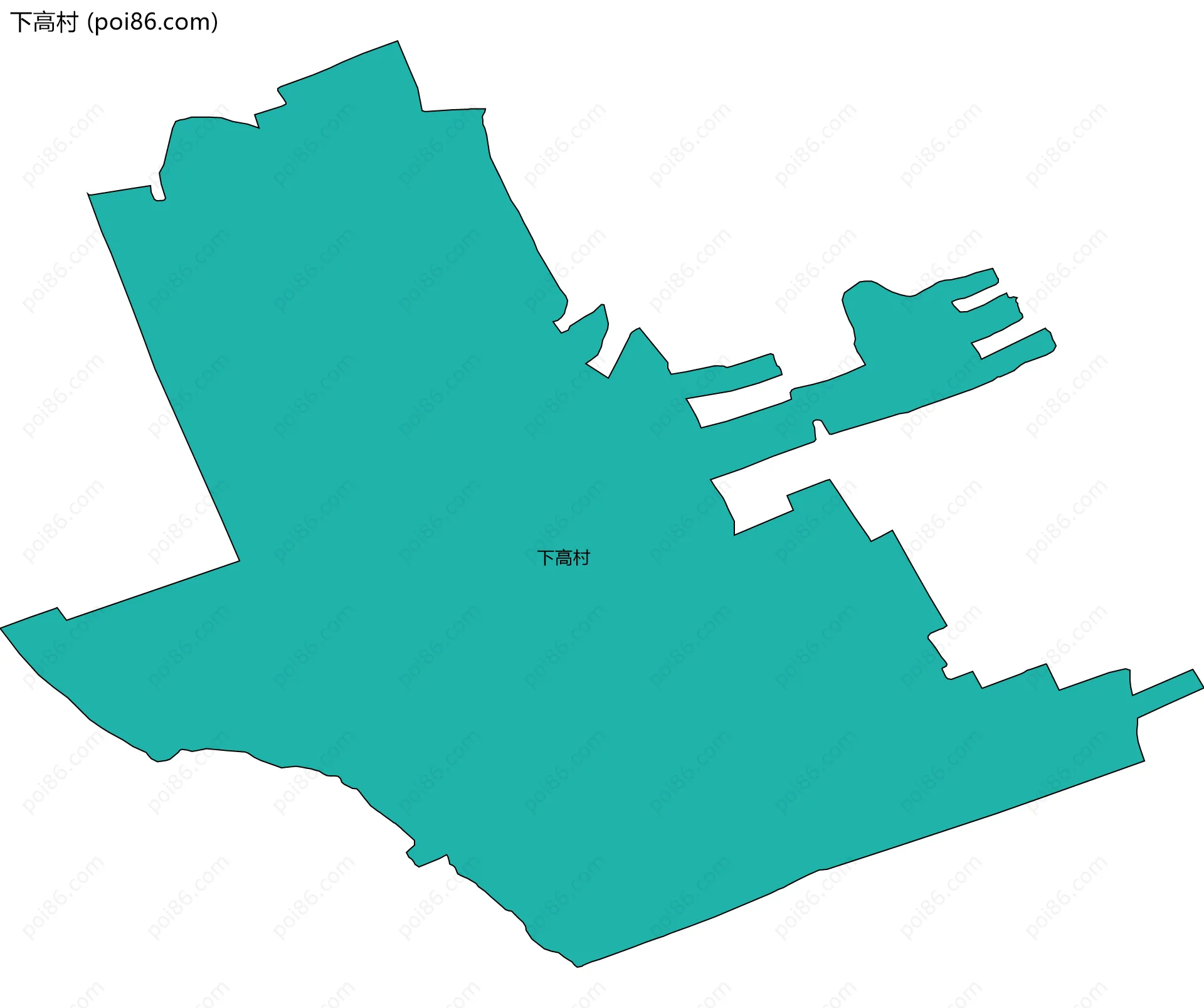 下高村边界地图