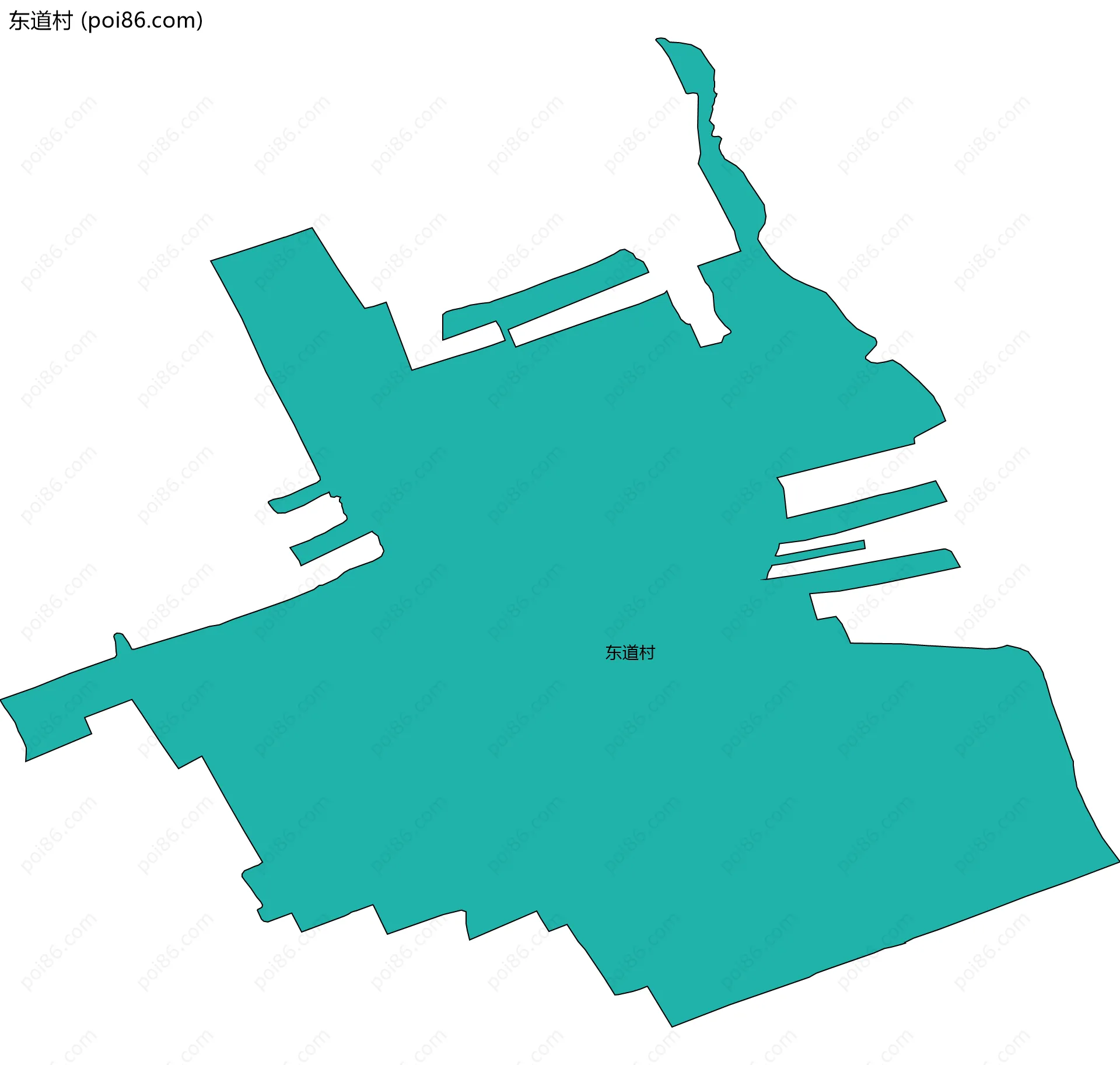 东道村边界地图