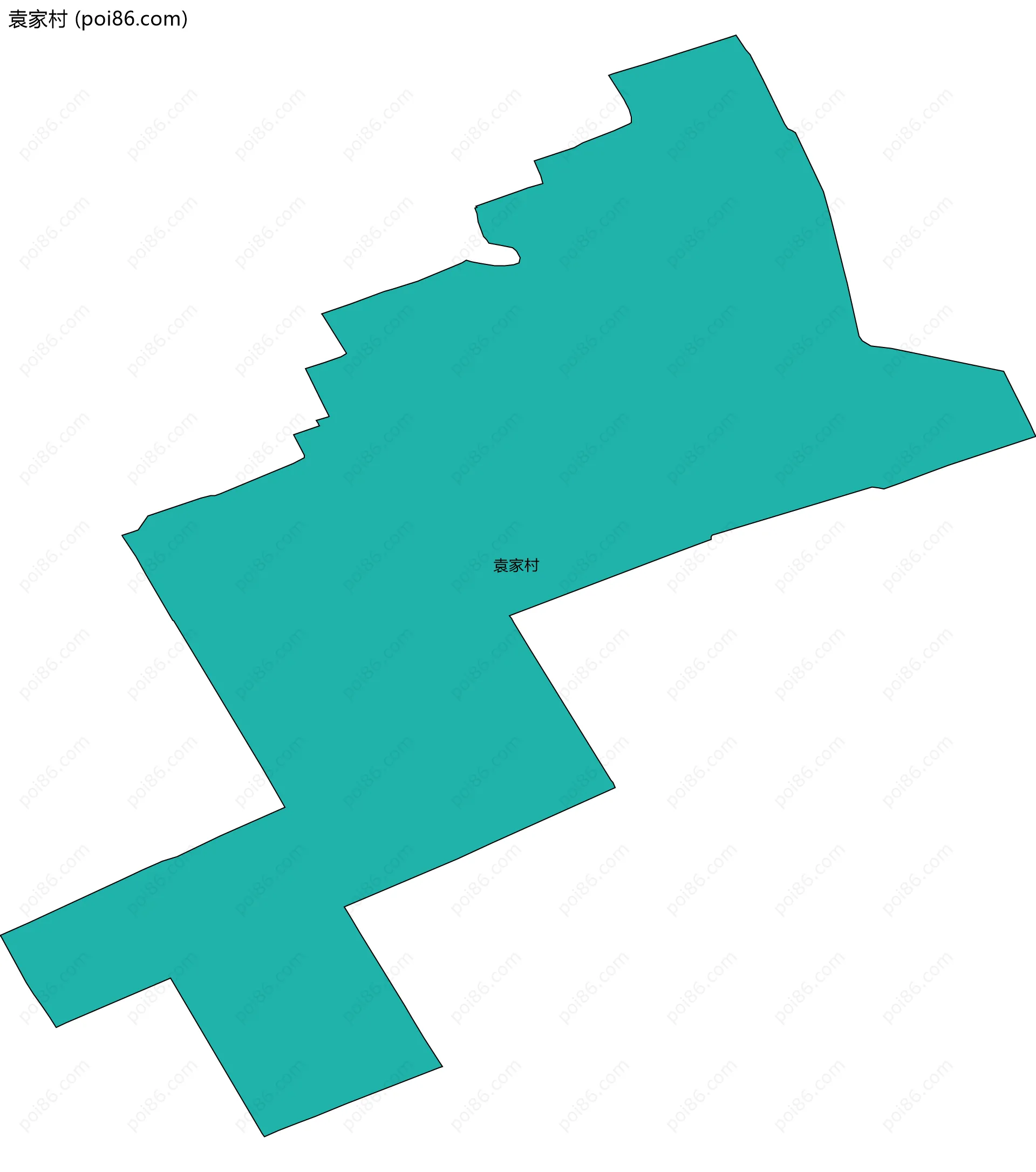 袁家村边界地图