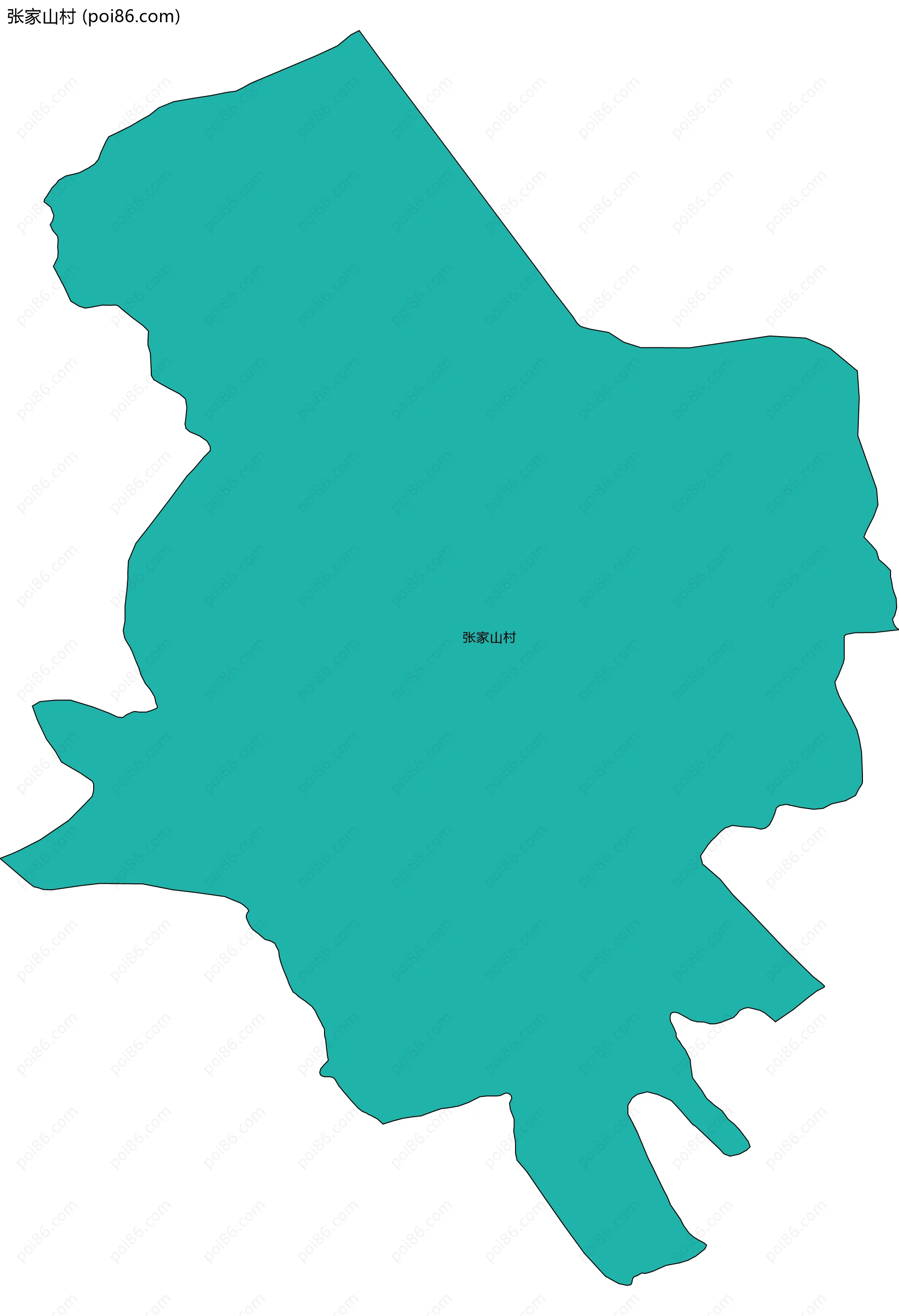 张家山村边界地图