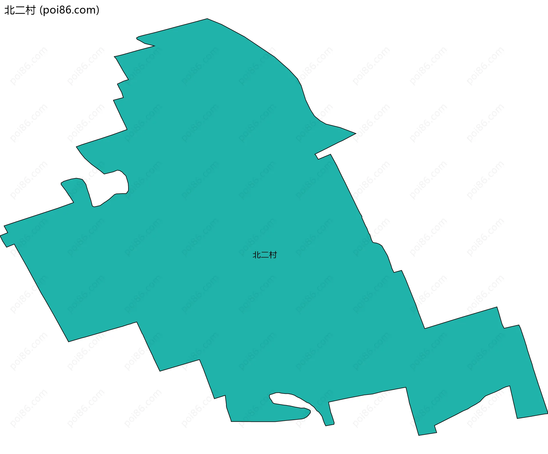 北二村边界地图