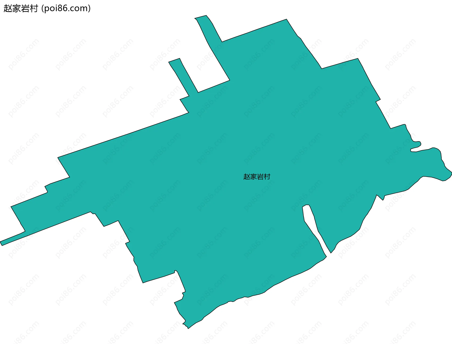 赵家岩村边界地图