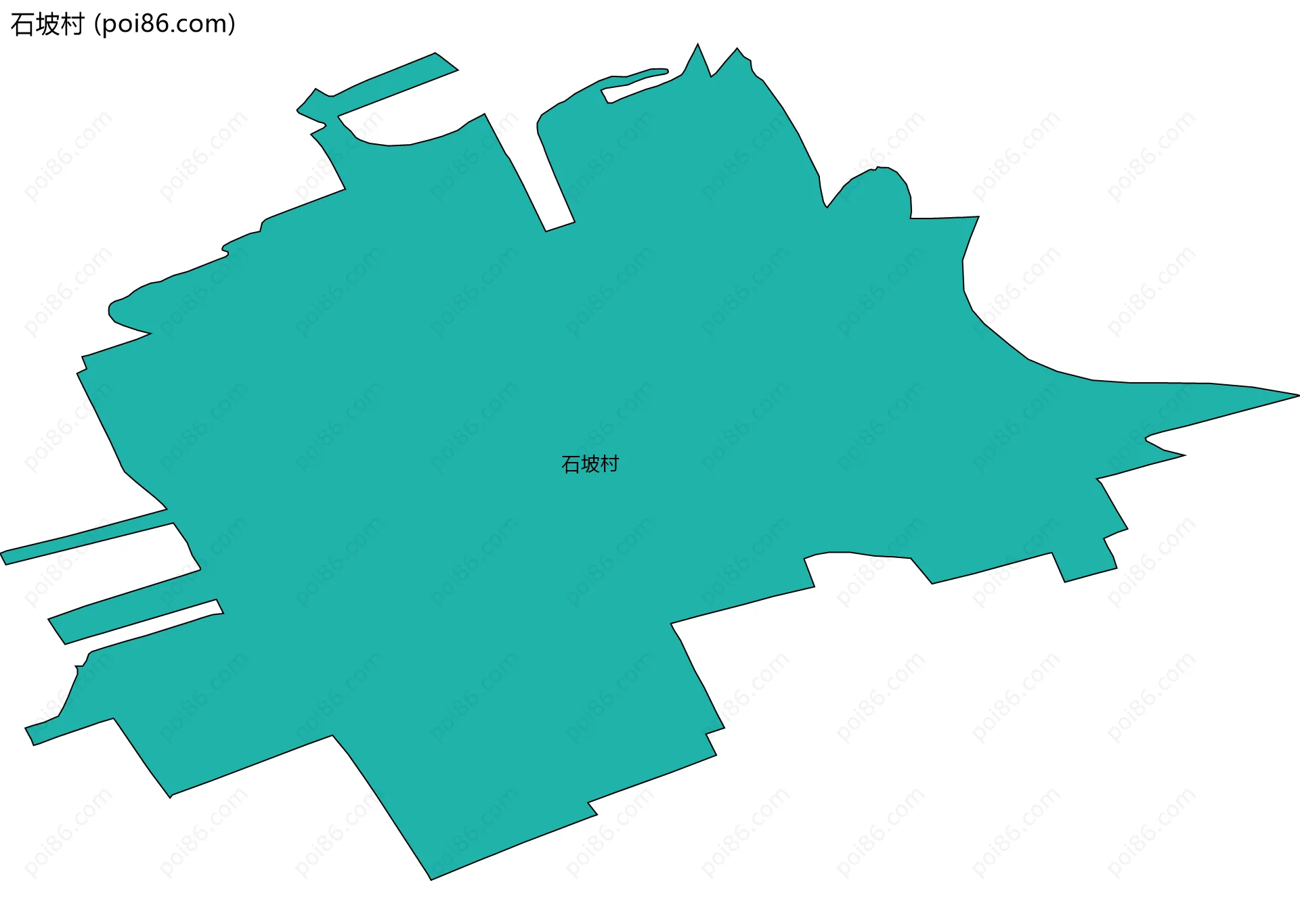 石坡村边界地图