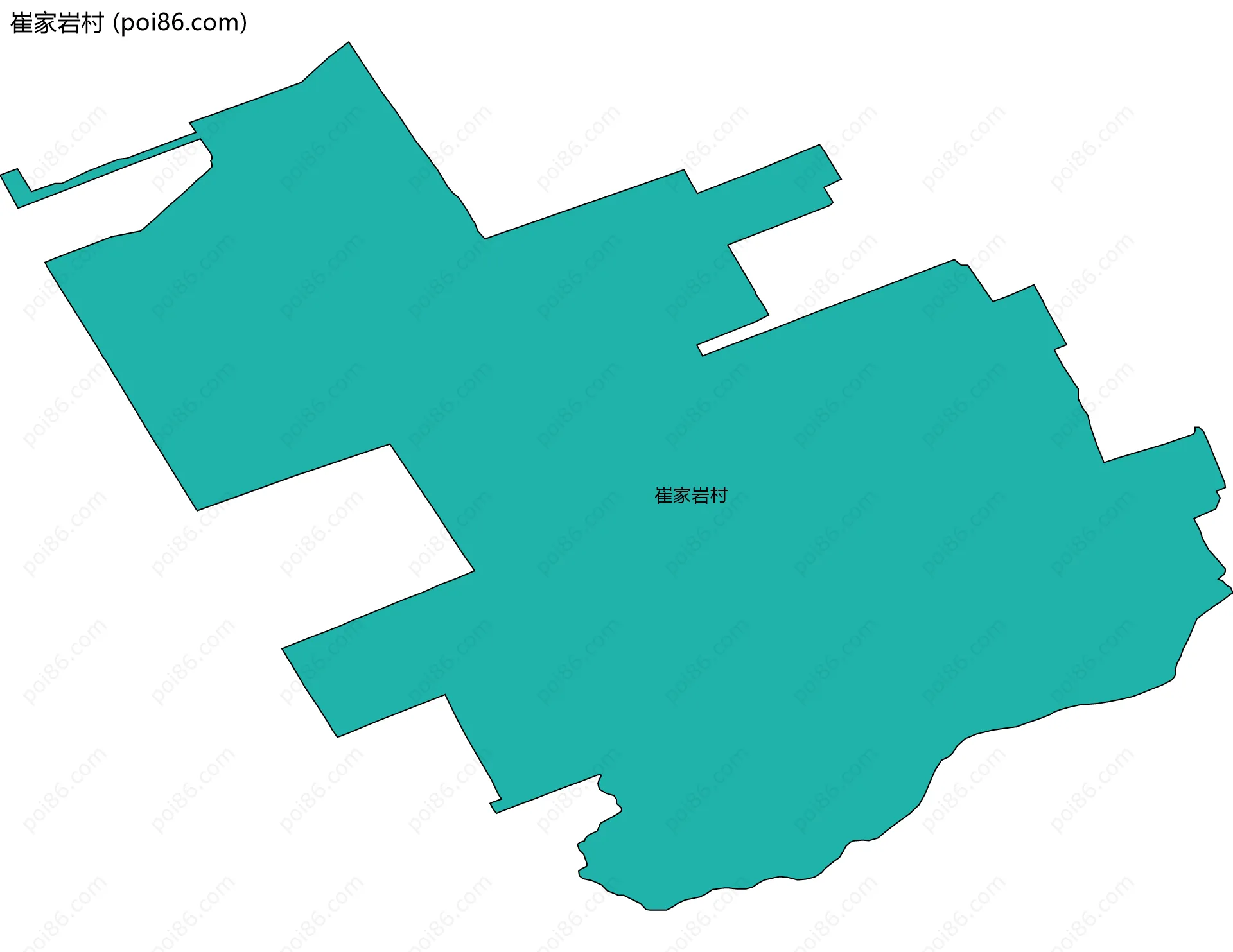 崔家岩村边界地图