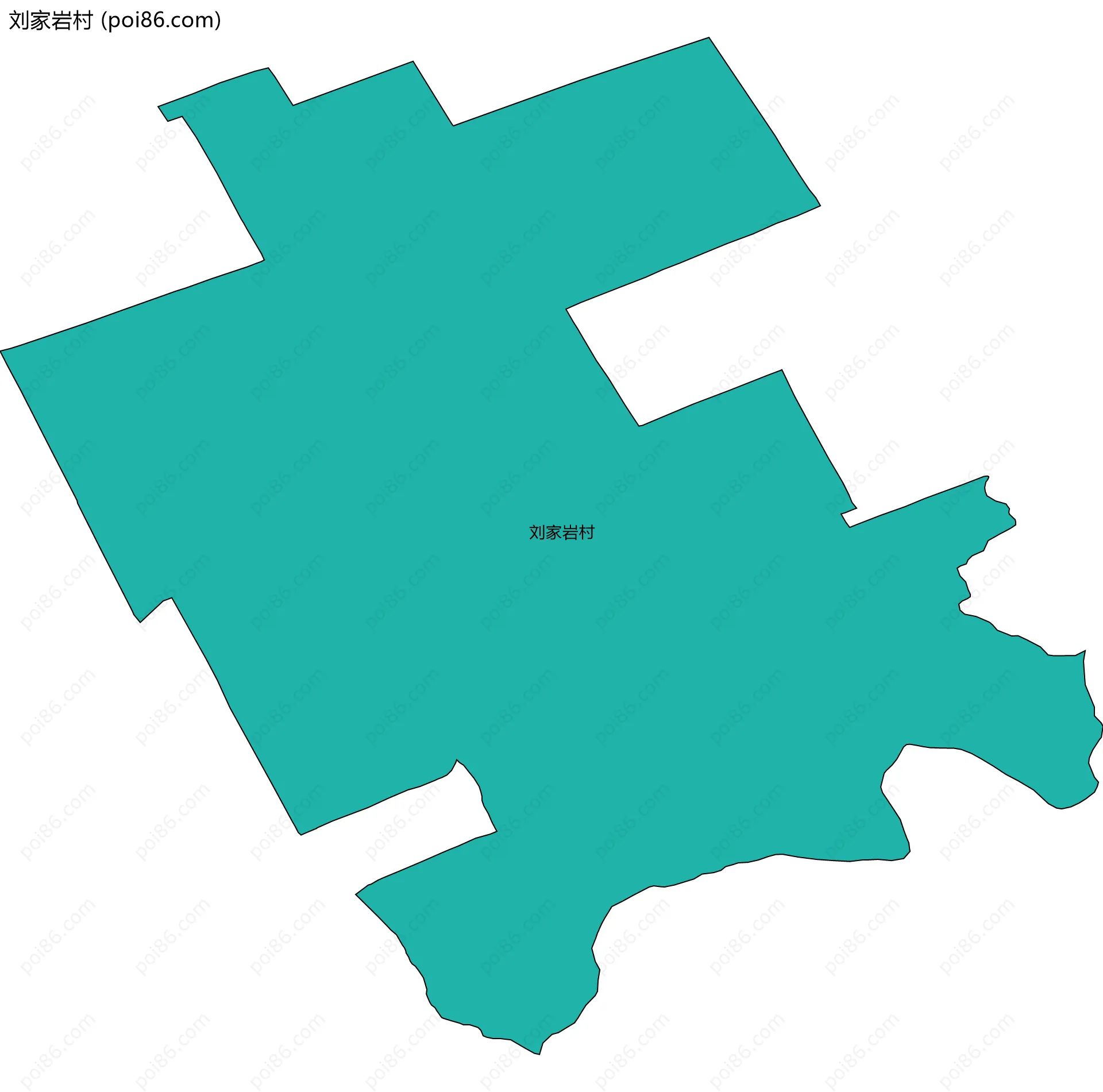 刘家岩村边界地图