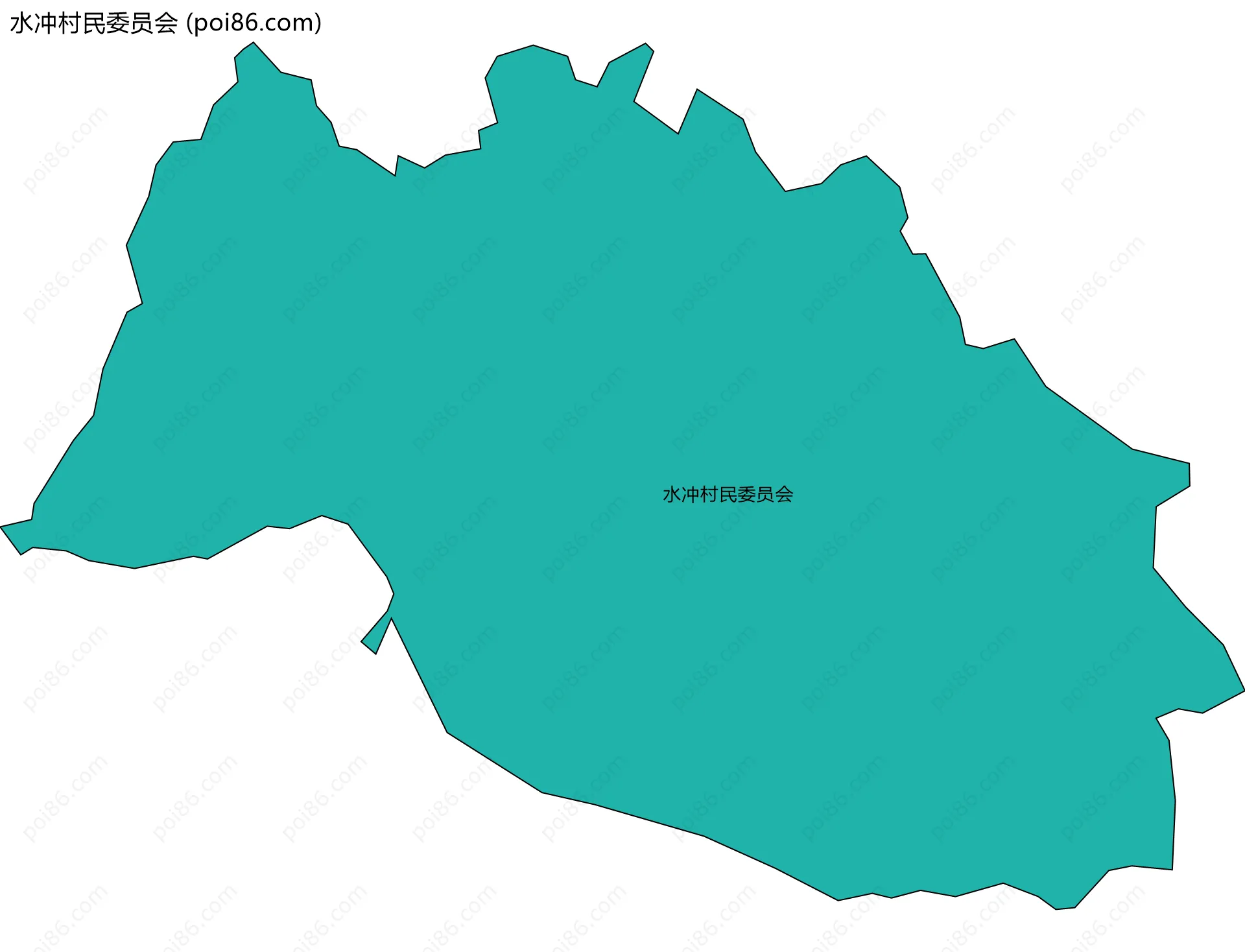 水冲村民委员会边界地图