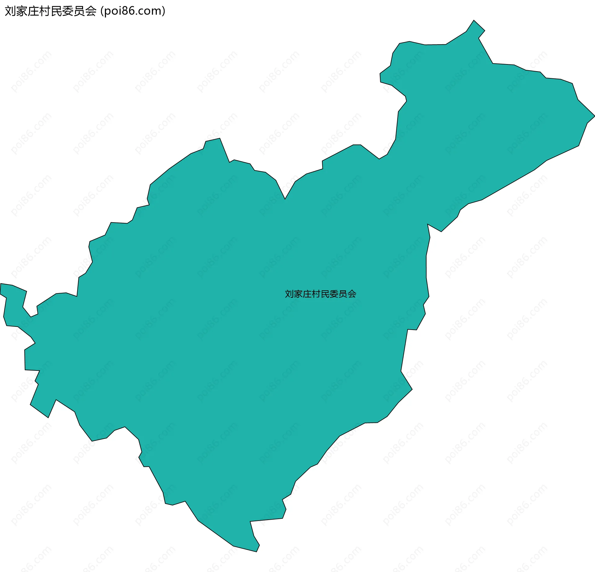 刘家庄村民委员会边界地图